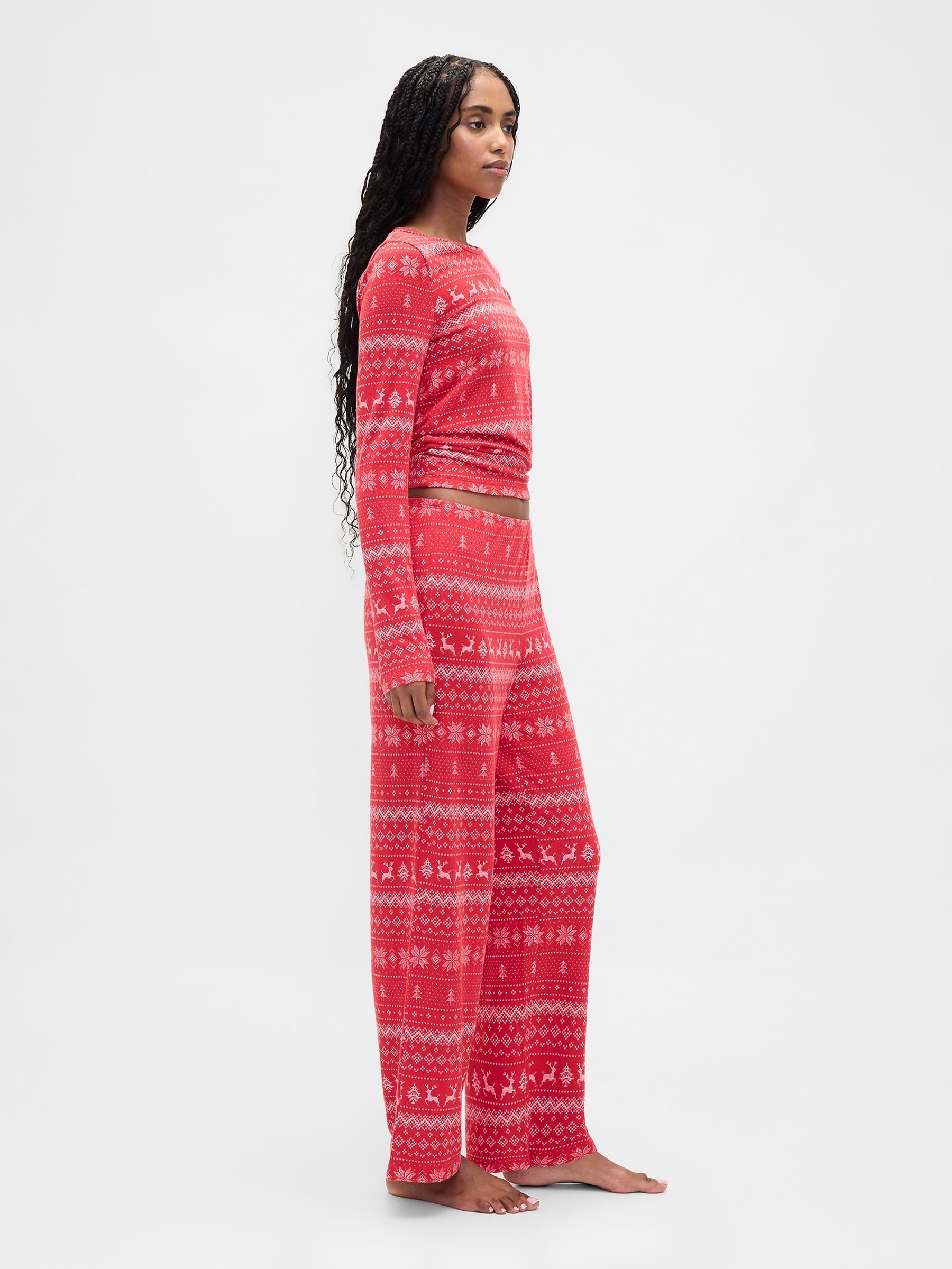 Red Fair Isle Christmas Pyjamas - Image 3 of 4