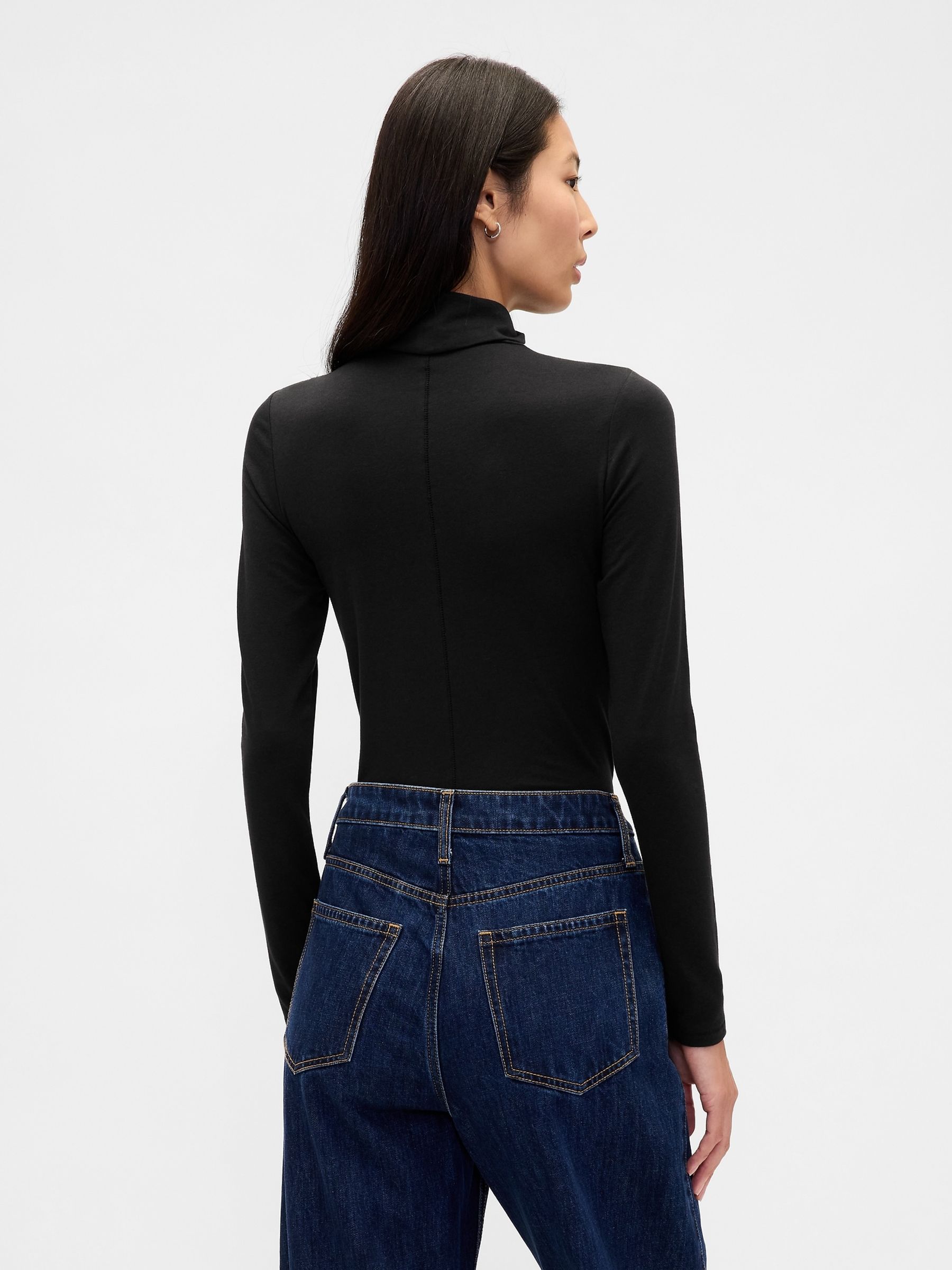 Black Featherweight Turtle Neck T-Shirt - Image 2 of 3 Black Featherweight Turtle Neck T-Shirt - Image 2 of 3