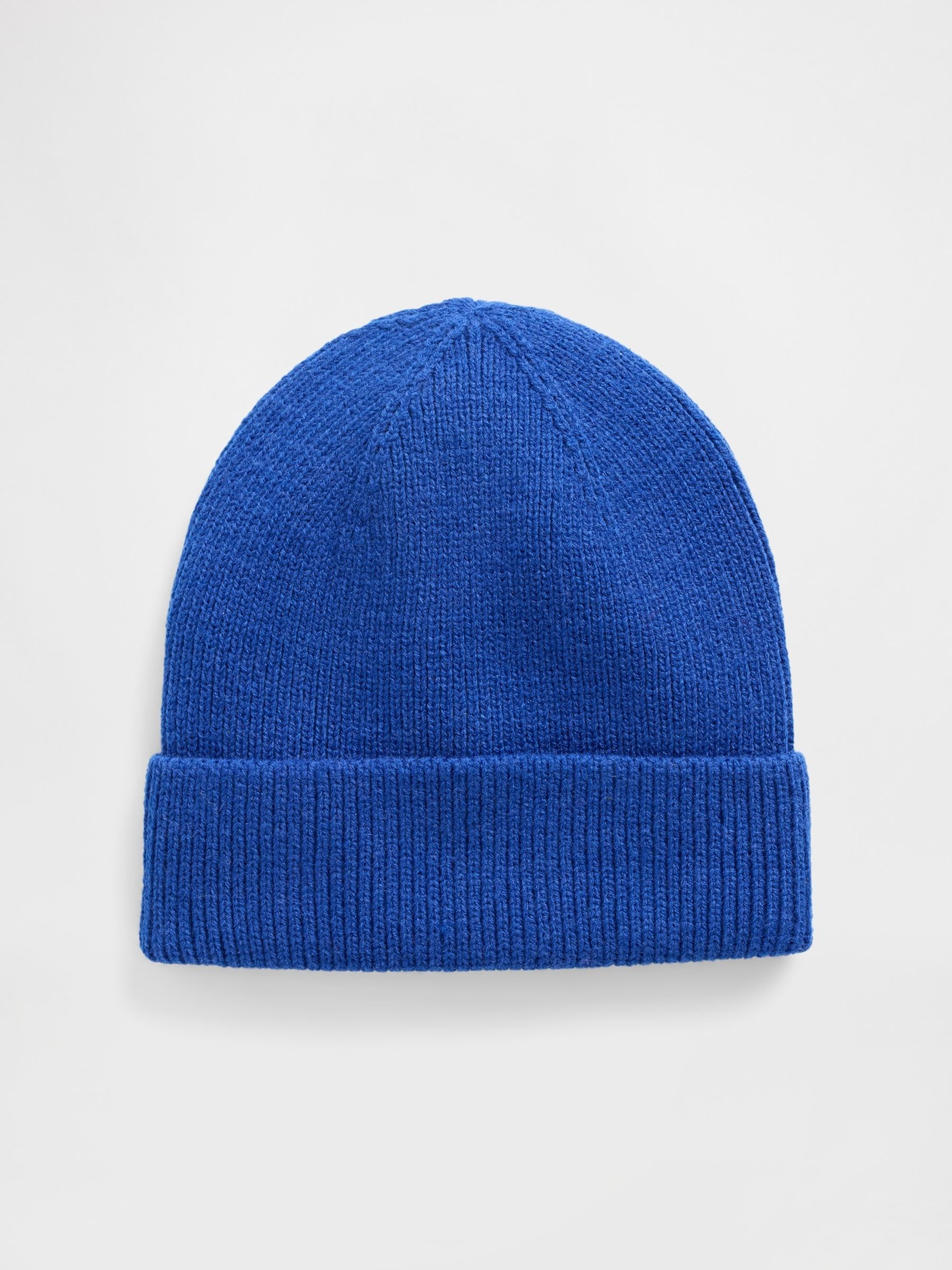 Blue Ribbed Beanie Hat - Image 1 of 1