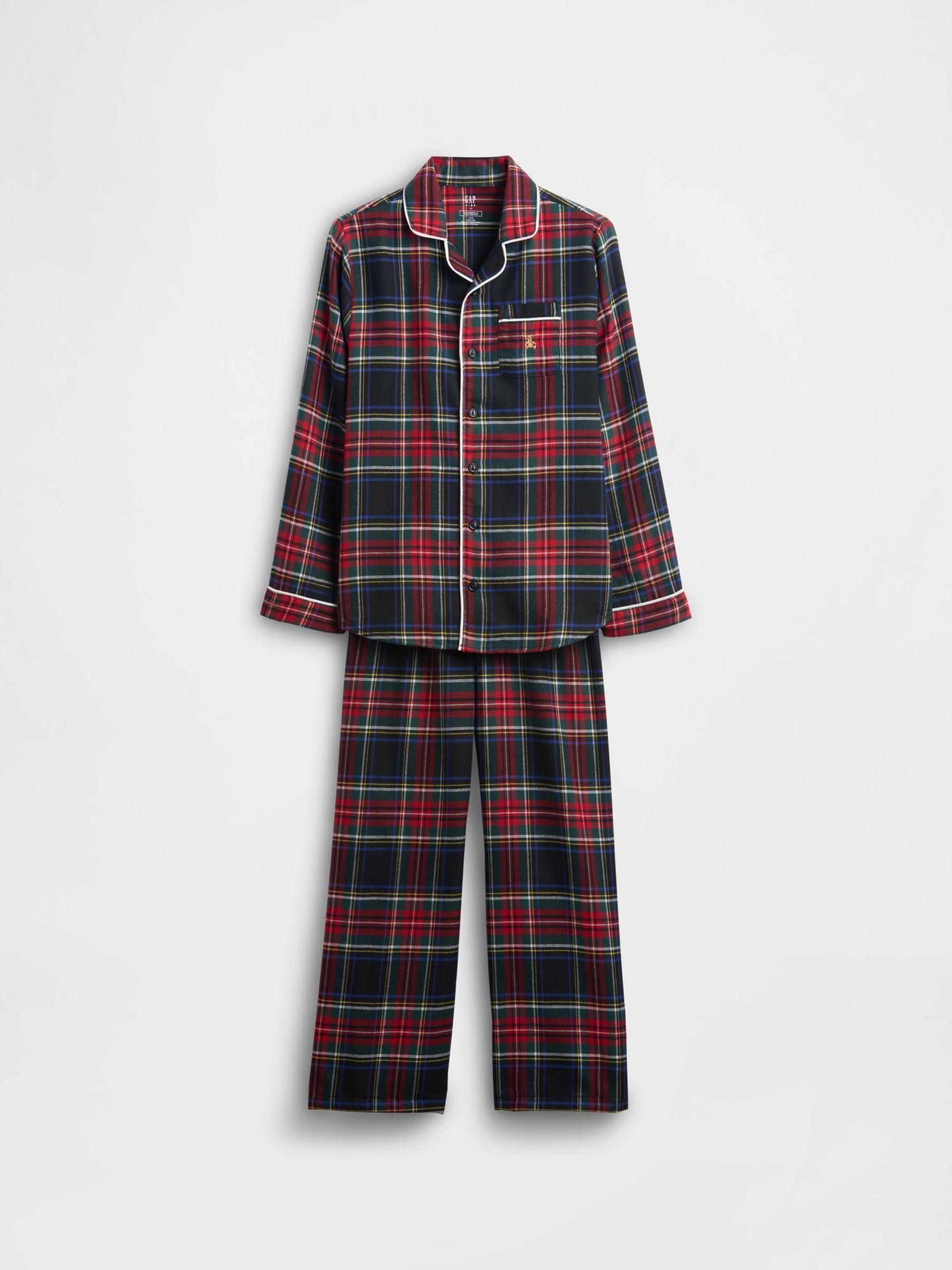 Black/Red check Matching Family Christmas Flannel Pyjamas - Image 4 of 5