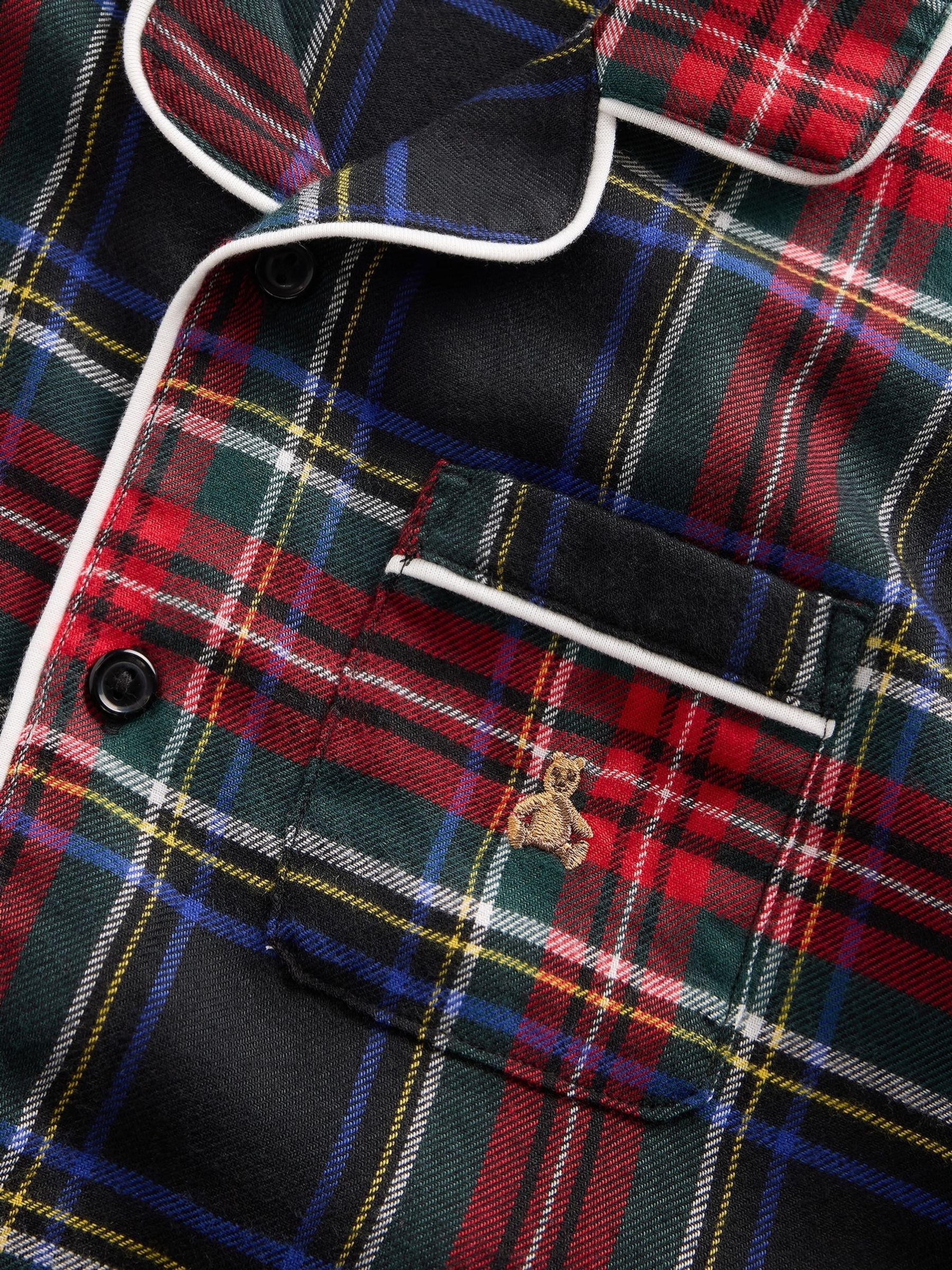 Black/Red check Matching Family Christmas Flannel Pyjamas - Image 5 of 5