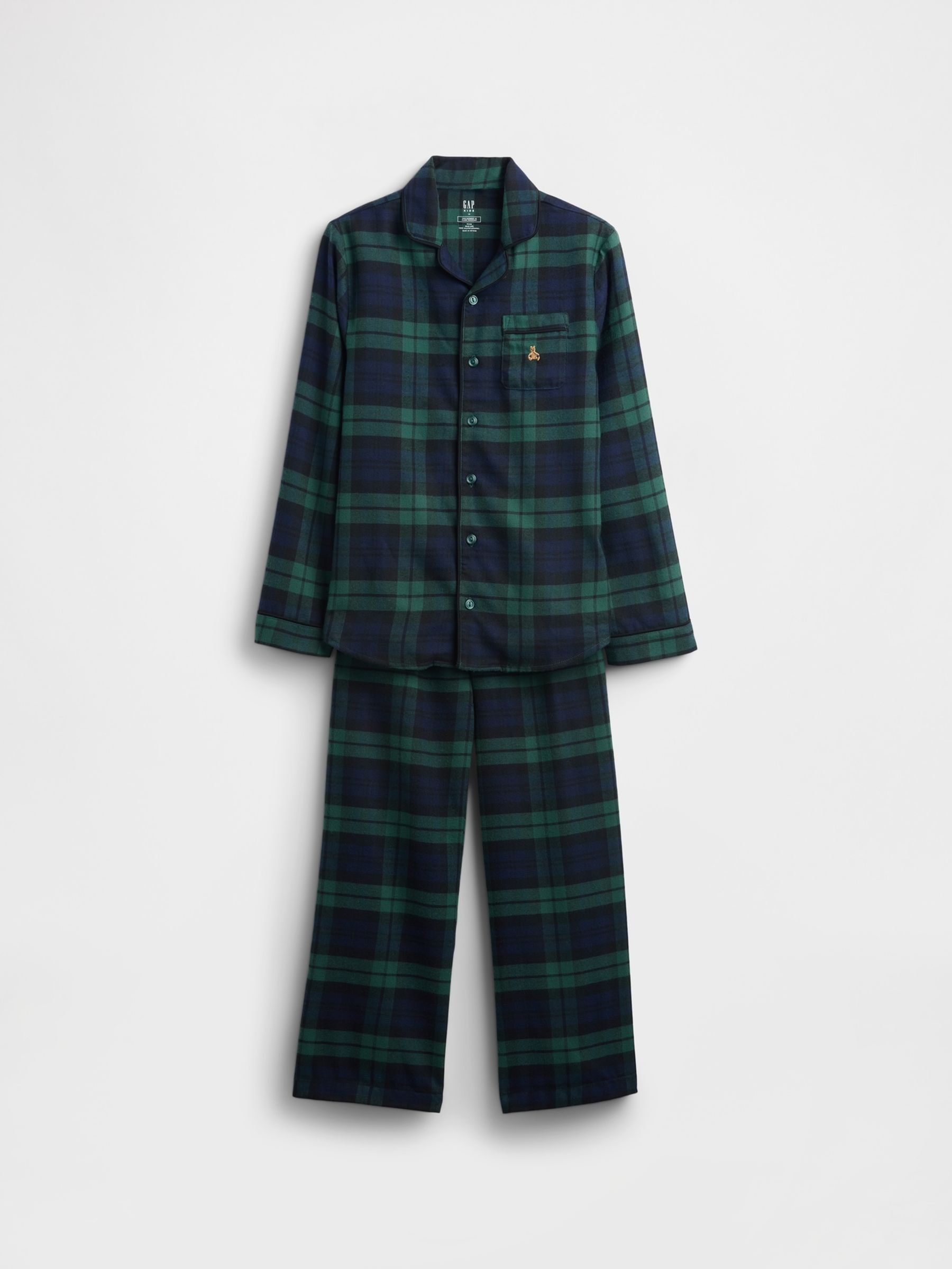 Green/Navy check Matching Family Flannel Pyjamas Set (5-13yrs) - Image 5 of 6