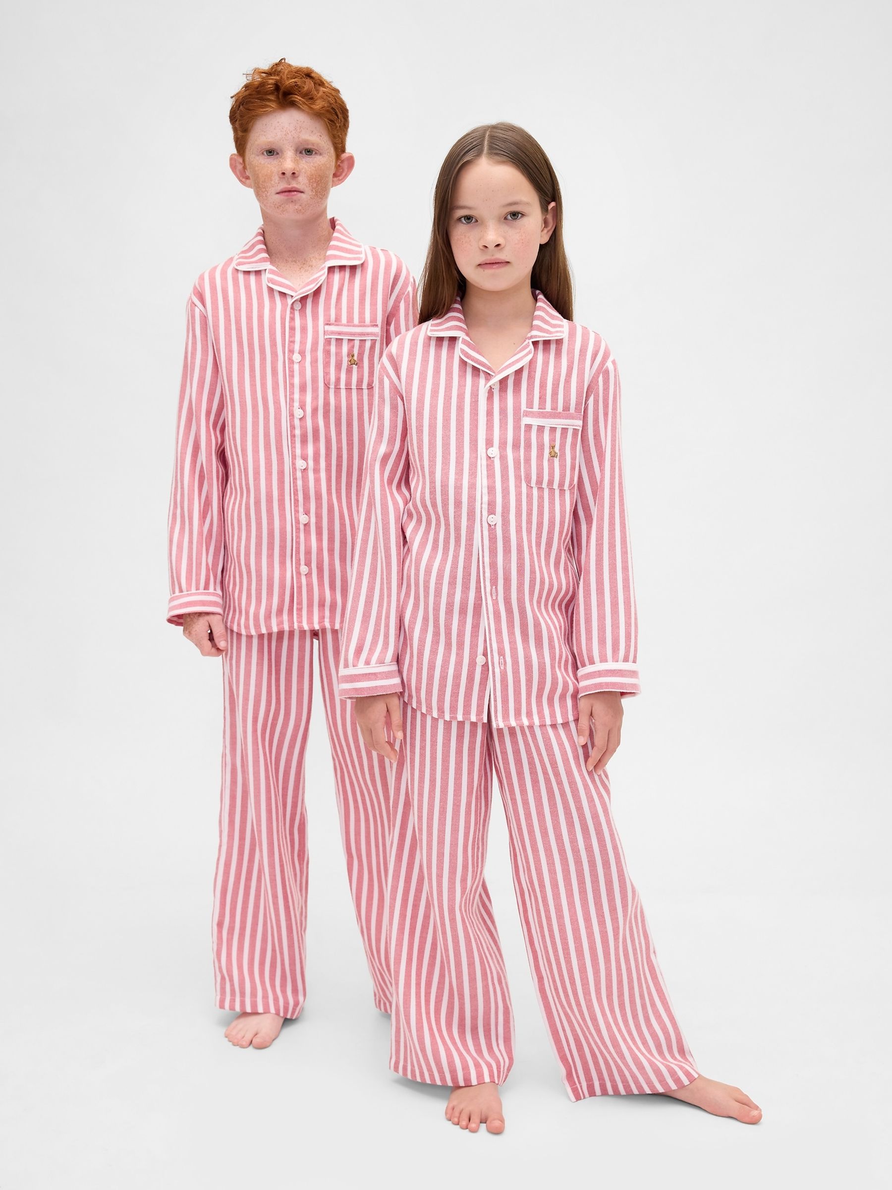 Red Stripe Matching Family Flannel Pyjamas Set (5-13yrs) - Image 1 of 6