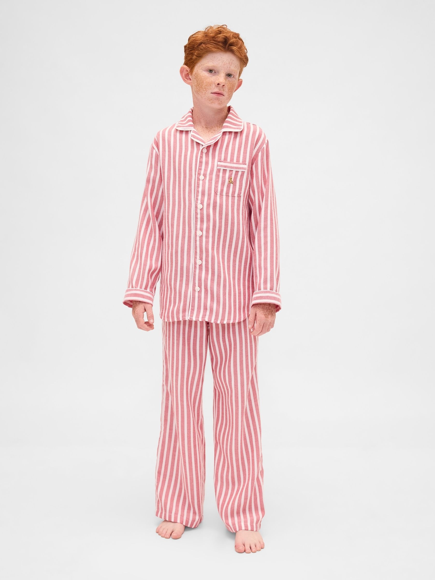 Red Stripe Matching Family Flannel Pyjamas Set (5-13yrs) - Image 2 of 6
