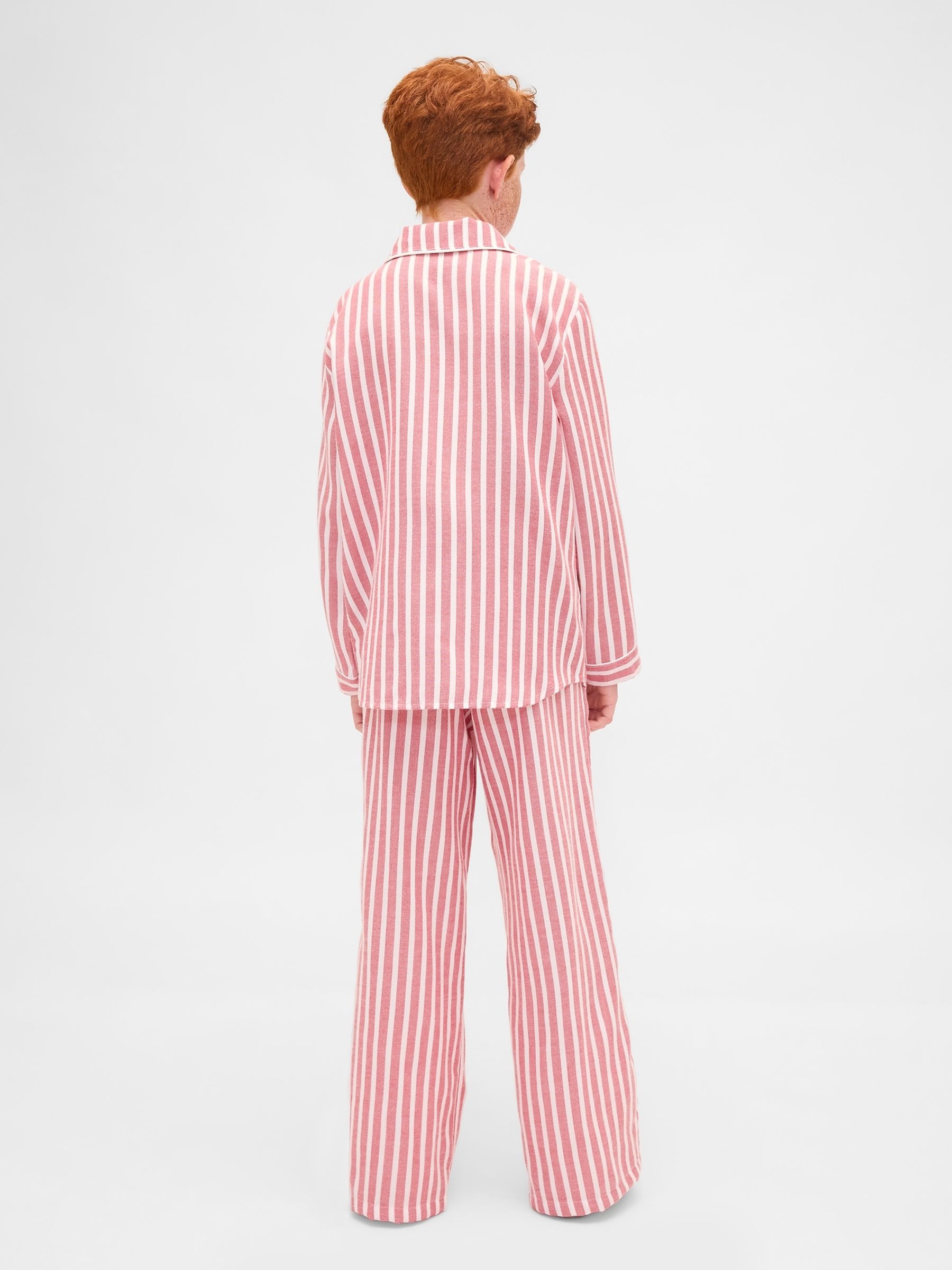 Red Stripe Matching Family Flannel Pyjamas Set (5-13yrs) - Image 3 of 6