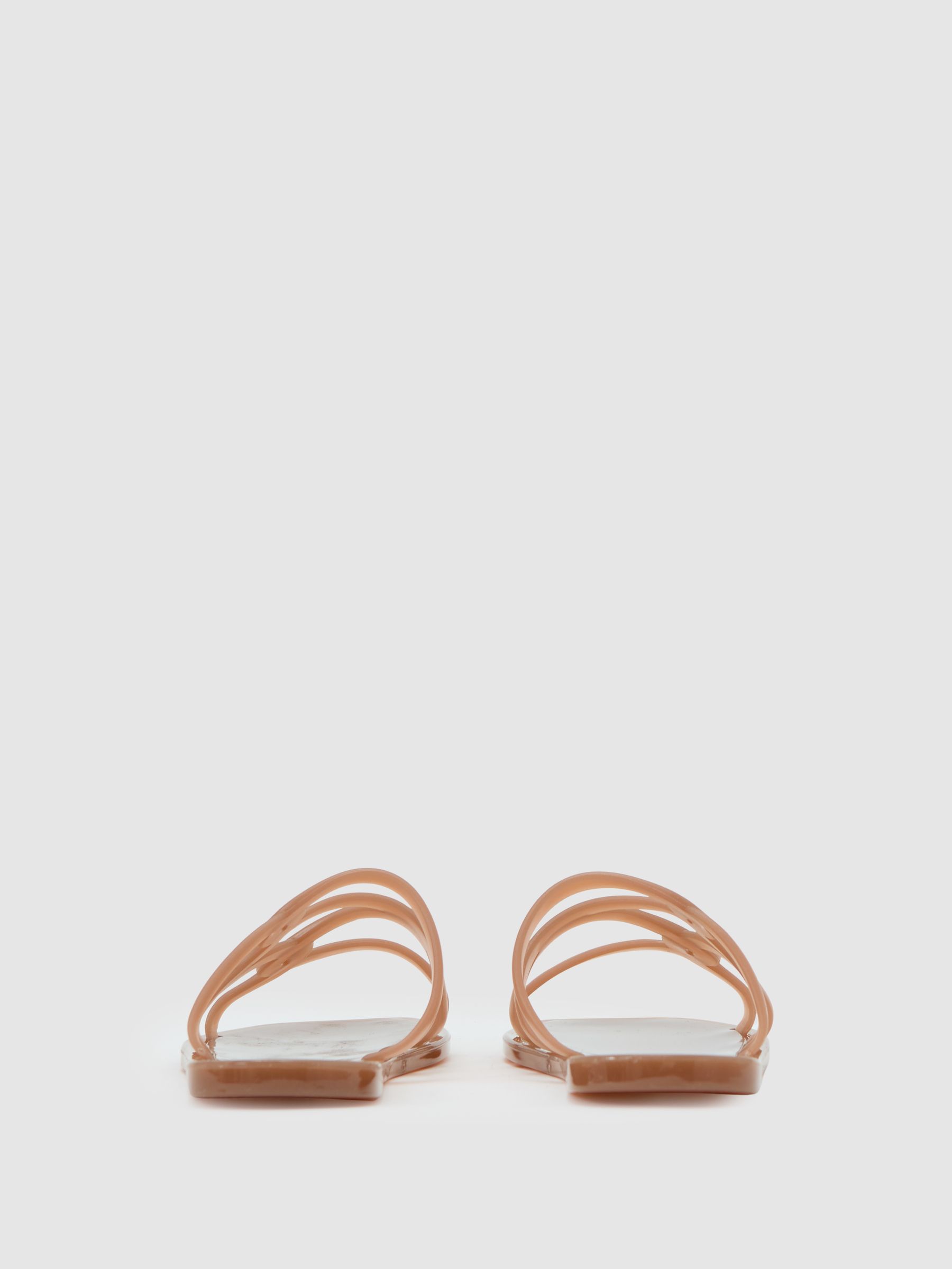 Interlocking Jelly Slide Sandals in Neutral - image 2