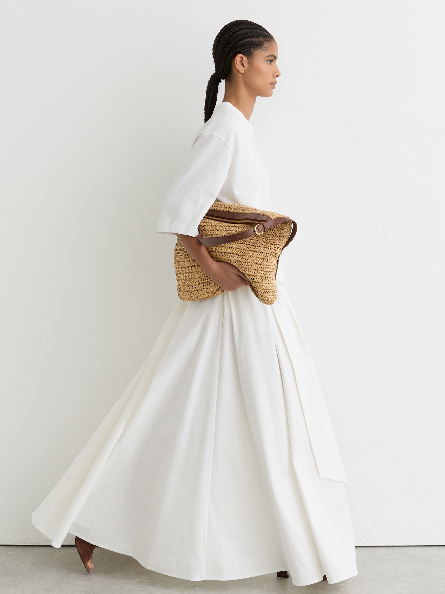Raffia-Effect Tote Bag in Natural - image 1