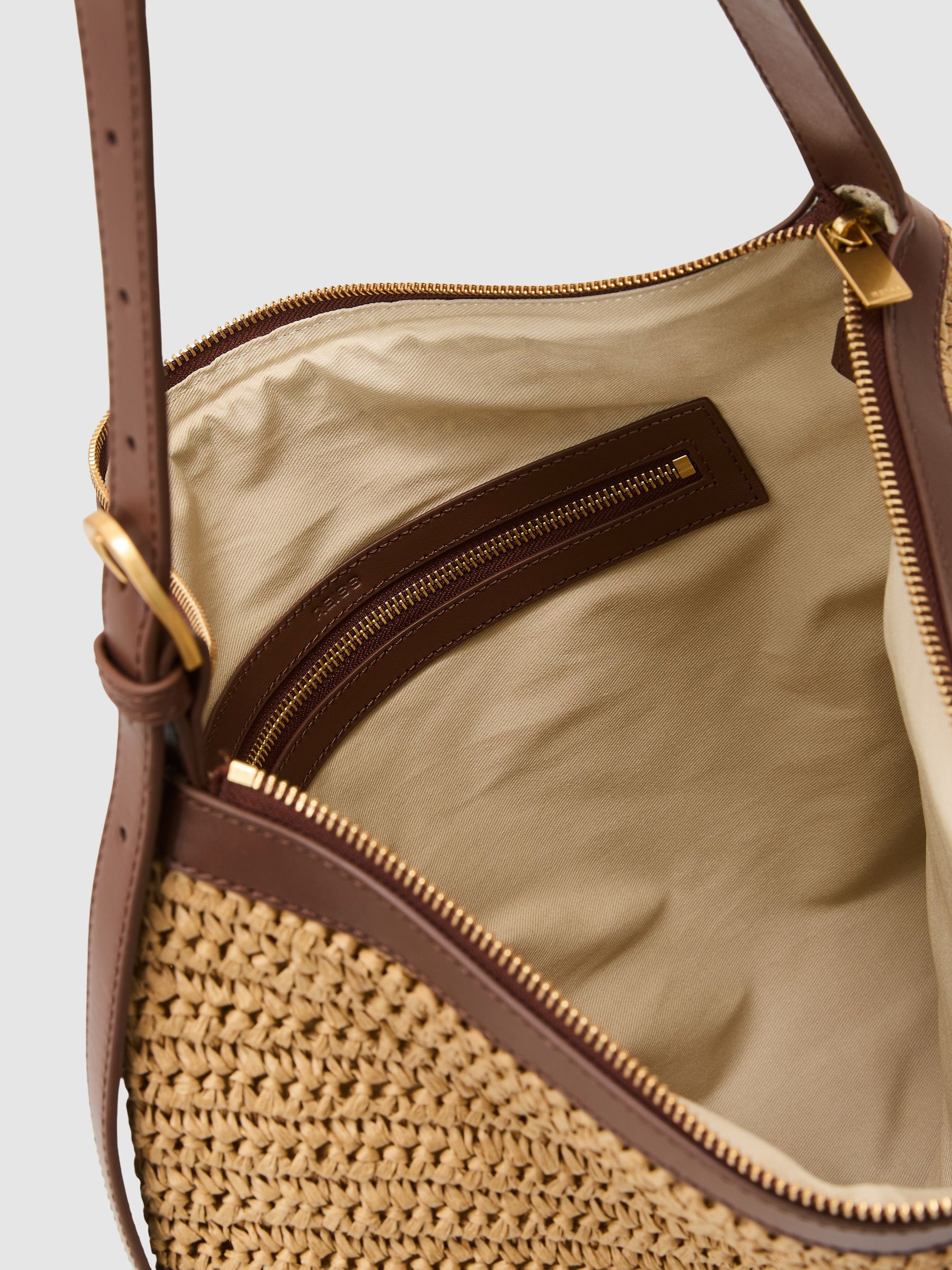 Raffia-Effect Tote Bag in Natural - image 4