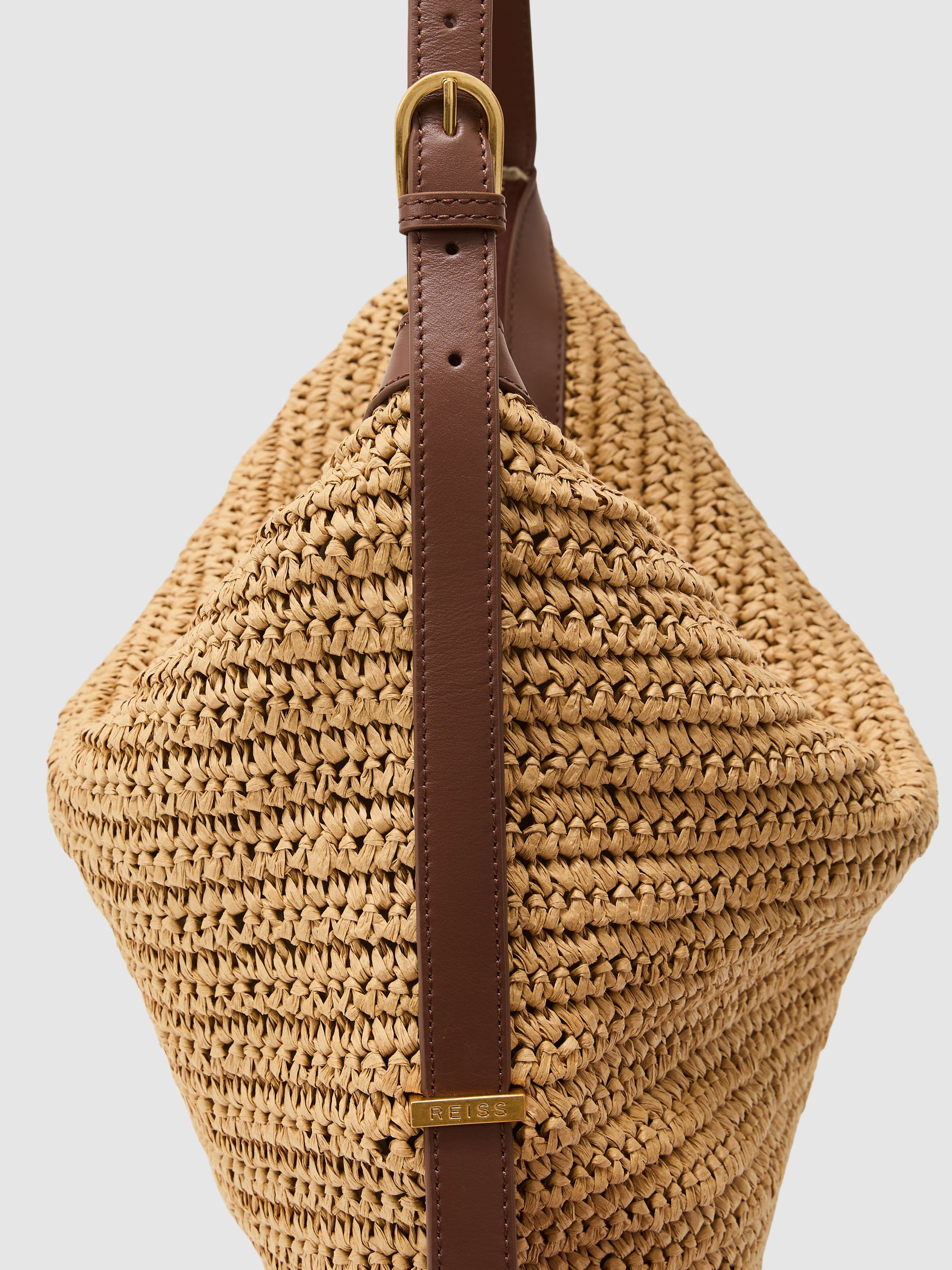 Raffia-Effect Tote Bag in Natural - Image 6 of 8