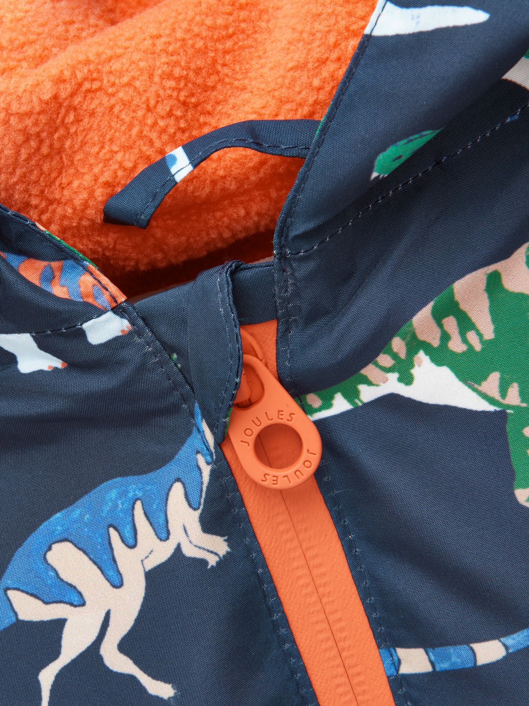 Boys' Raindrop Navy Dino Waterproof Packaway Puddlesuit - Image 3 of 5