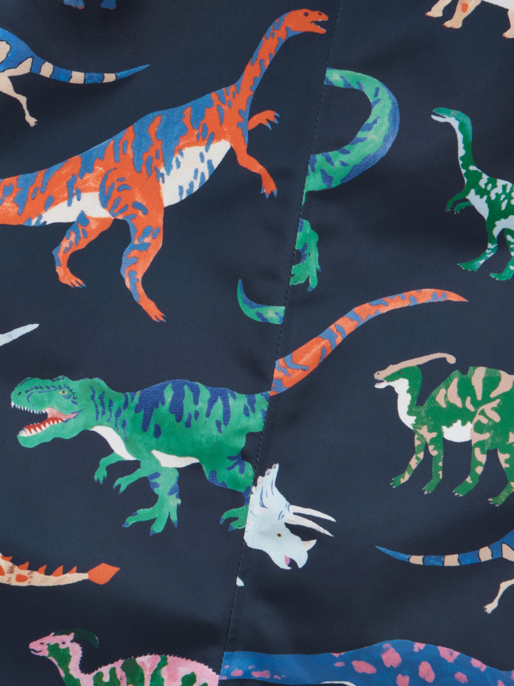 Boys' Raindrop Navy Dino Waterproof Packaway Puddlesuit - Image 4 of 5