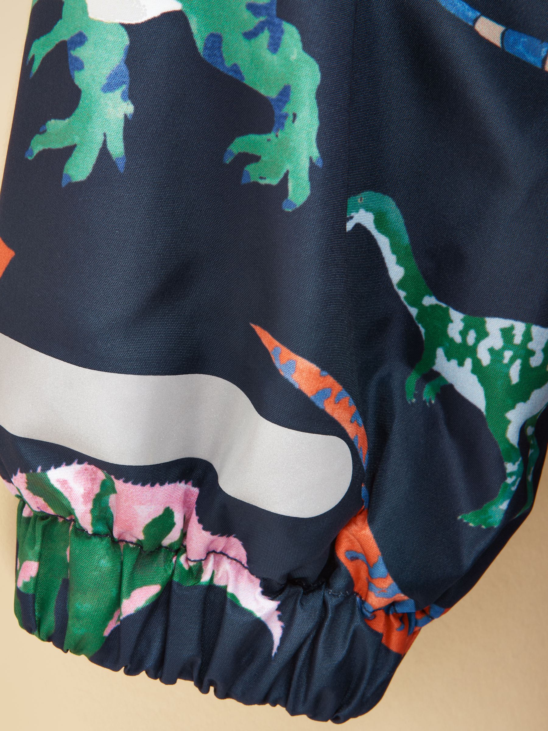 Boys' Raindrop Navy Dino Waterproof Packaway Puddlesuit - Image 5 of 5