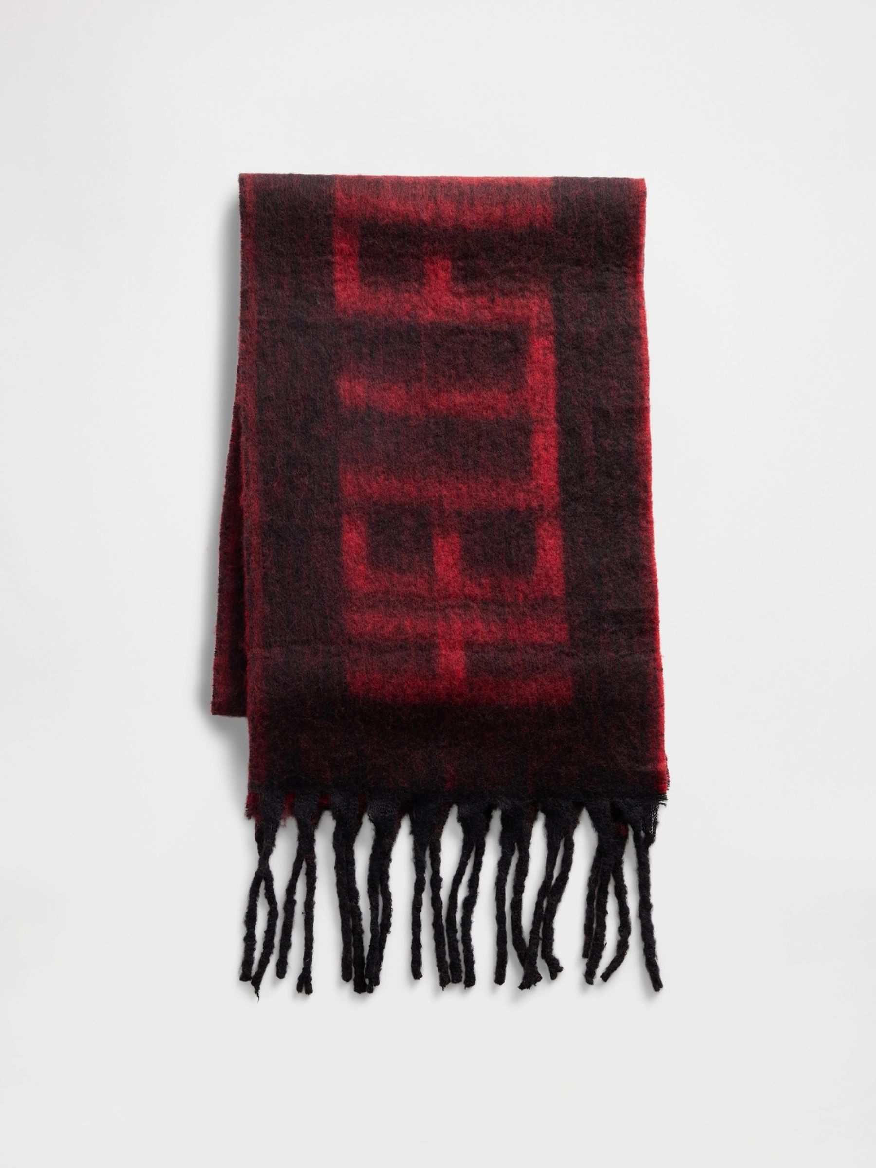 Red Stranger Things Fringe Scarf - Image 4 of 4