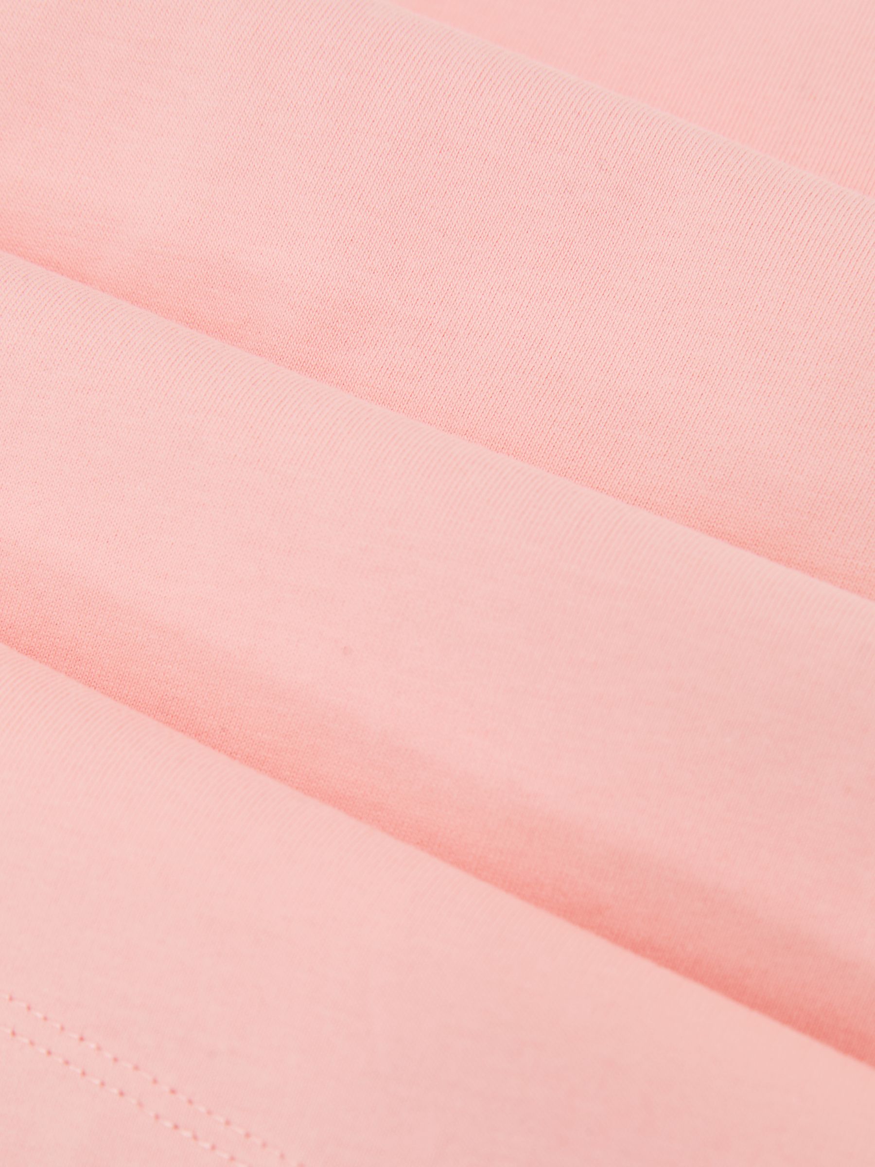 Brushed-Cotton V-Neck T-Shirt in Pink - image 4