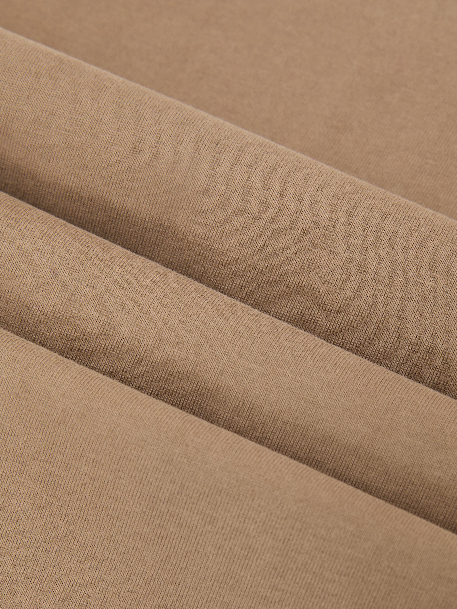 Brushed-Cotton Crew-Neck T-Shirt in Taupe Neutral - image 3