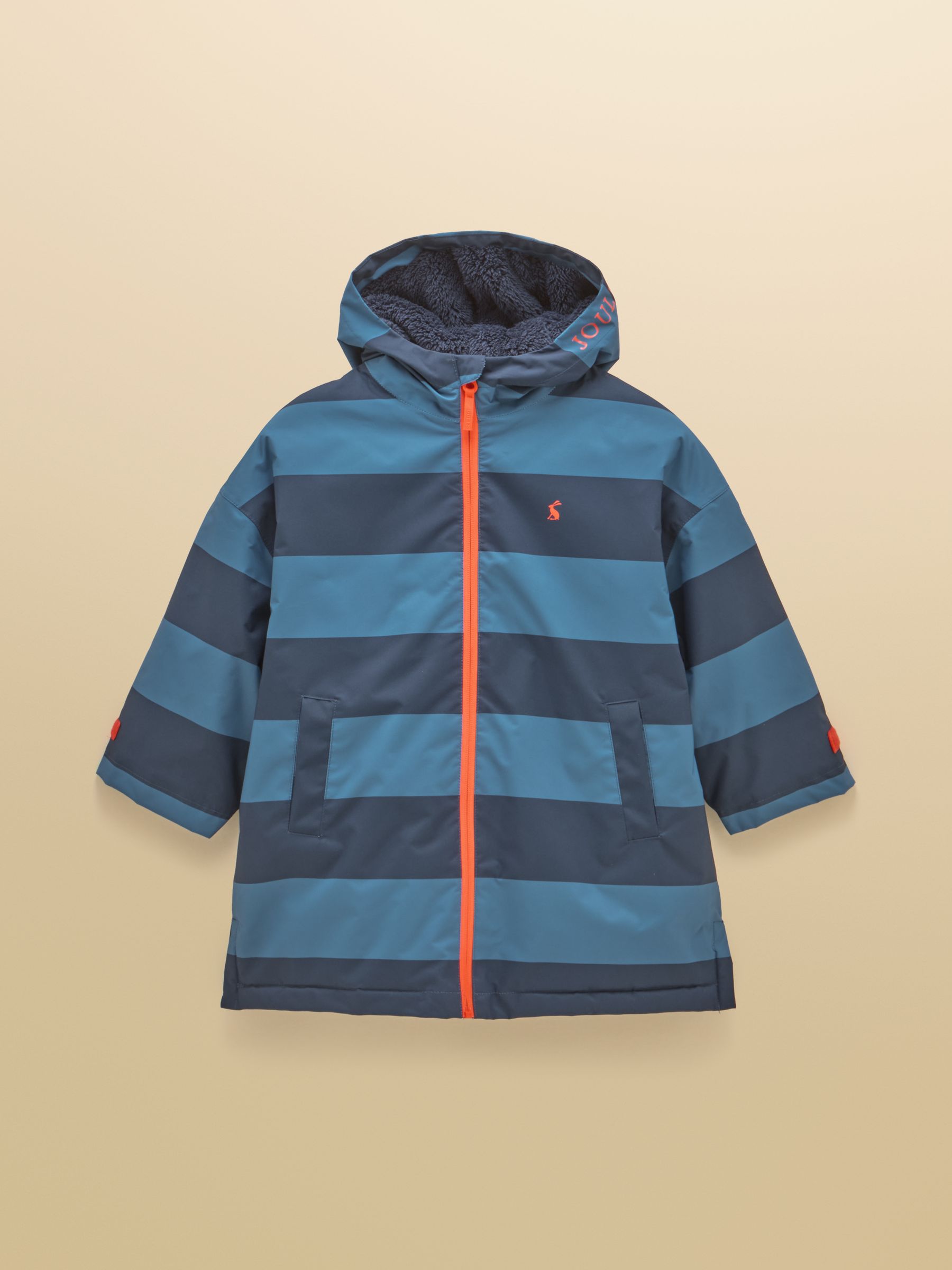 Boys' Coverall Blue Stripe Oversized Fleece Lined Waterproof Coat - Image 1 of 5