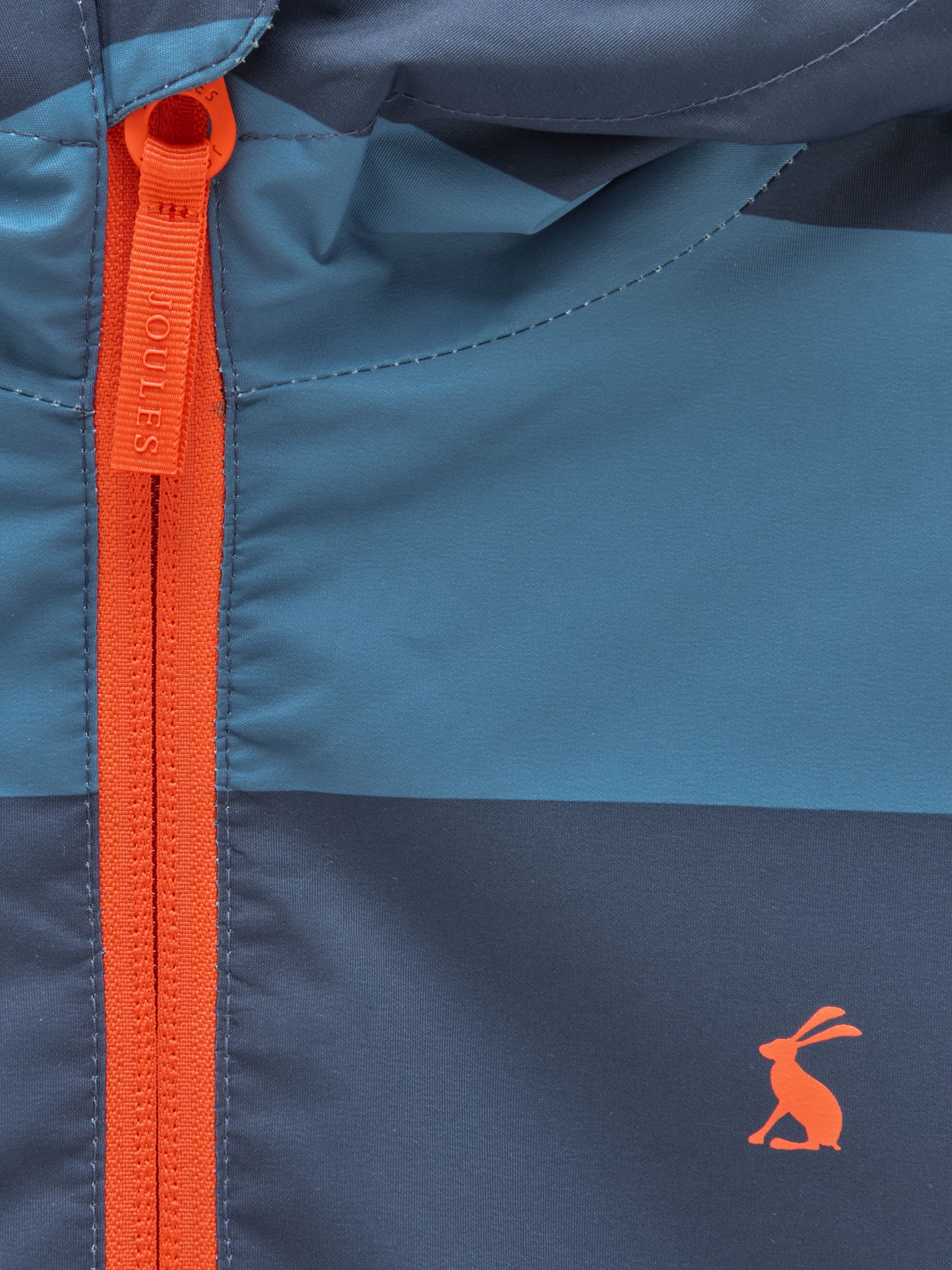 Boys' Coverall Blue Stripe Oversized Fleece Lined Waterproof Coat - Image 3 of 5