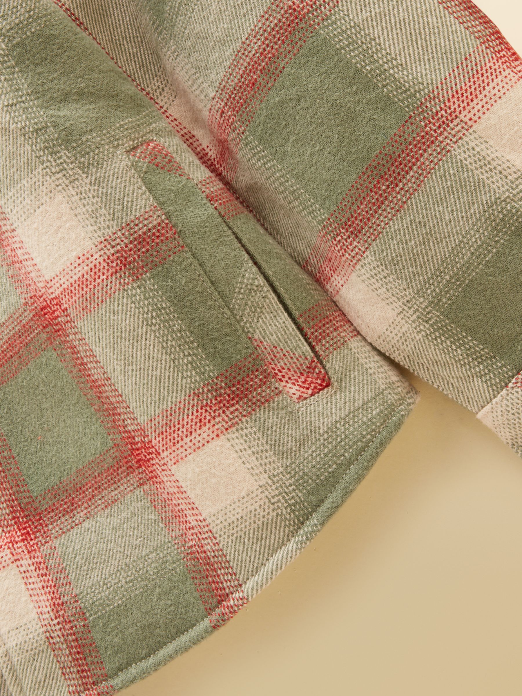 Boys' Winston Green Check Shacket With Borg Lining - Image 4 of 5