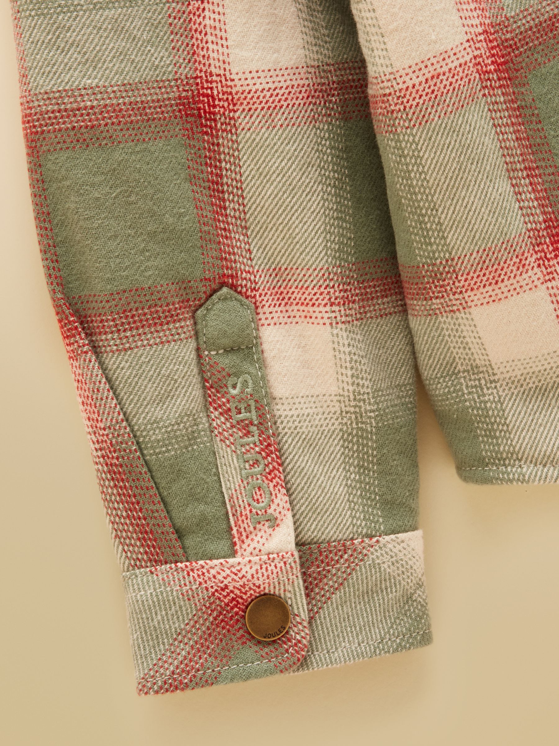 Boys' Winston Green Check Shacket With Borg Lining - Image 5 of 5