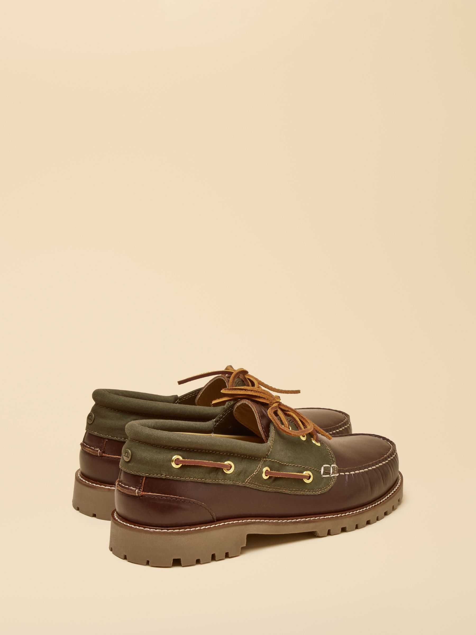Joules X Chatham Brown Drift Cleated Deck Shoes - Image 2 of 7