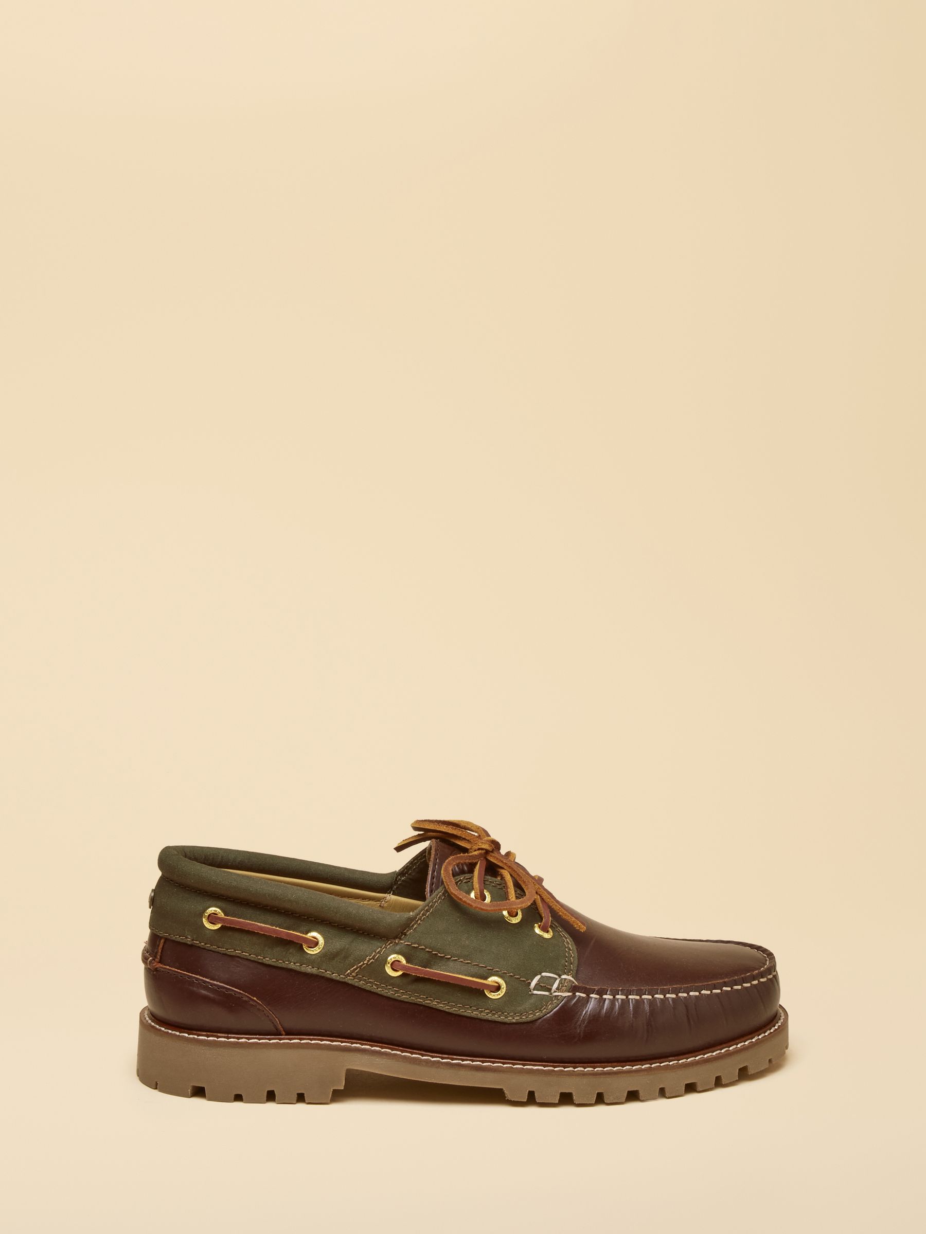Joules X Chatham Brown Drift Cleated Deck Shoes - Image 3 of 7