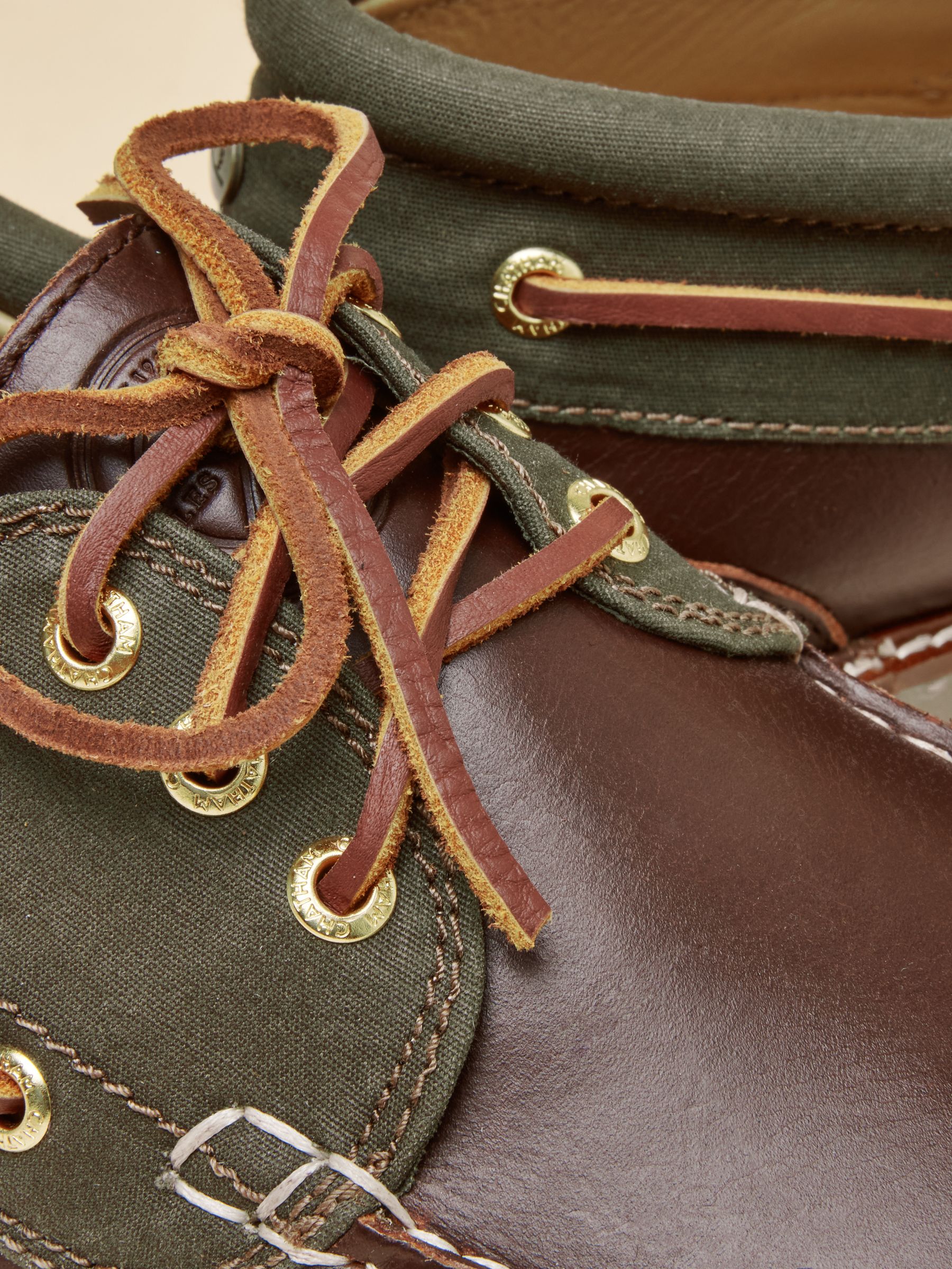 Joules X Chatham Brown Drift Cleated Deck Shoes - Image 6 of 7