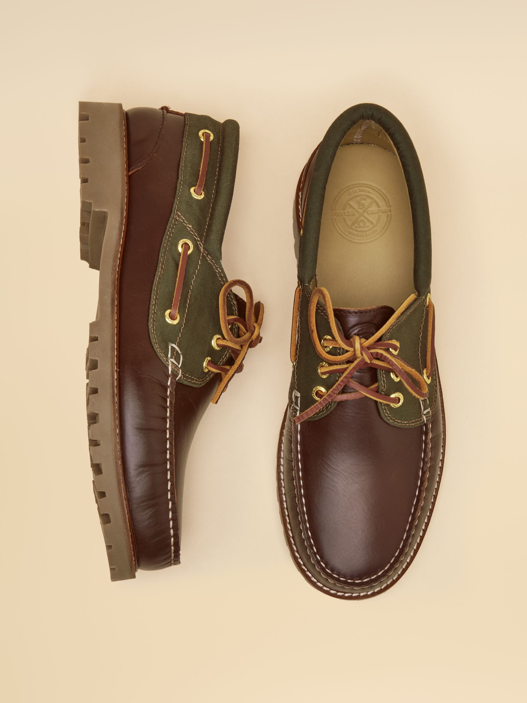 Joules X Chatham Brown Drift Cleated Deck Shoes - Image 7 of 7
