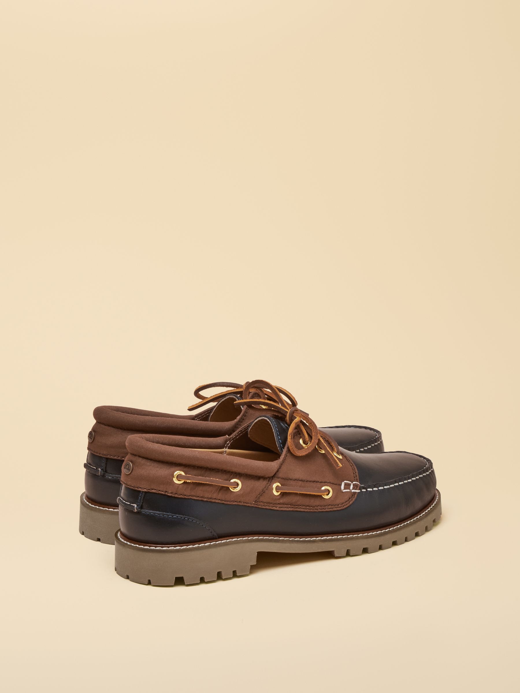 Joules X Chatham Navy Drift Cleated Deck Shoes - Image 2 of 7