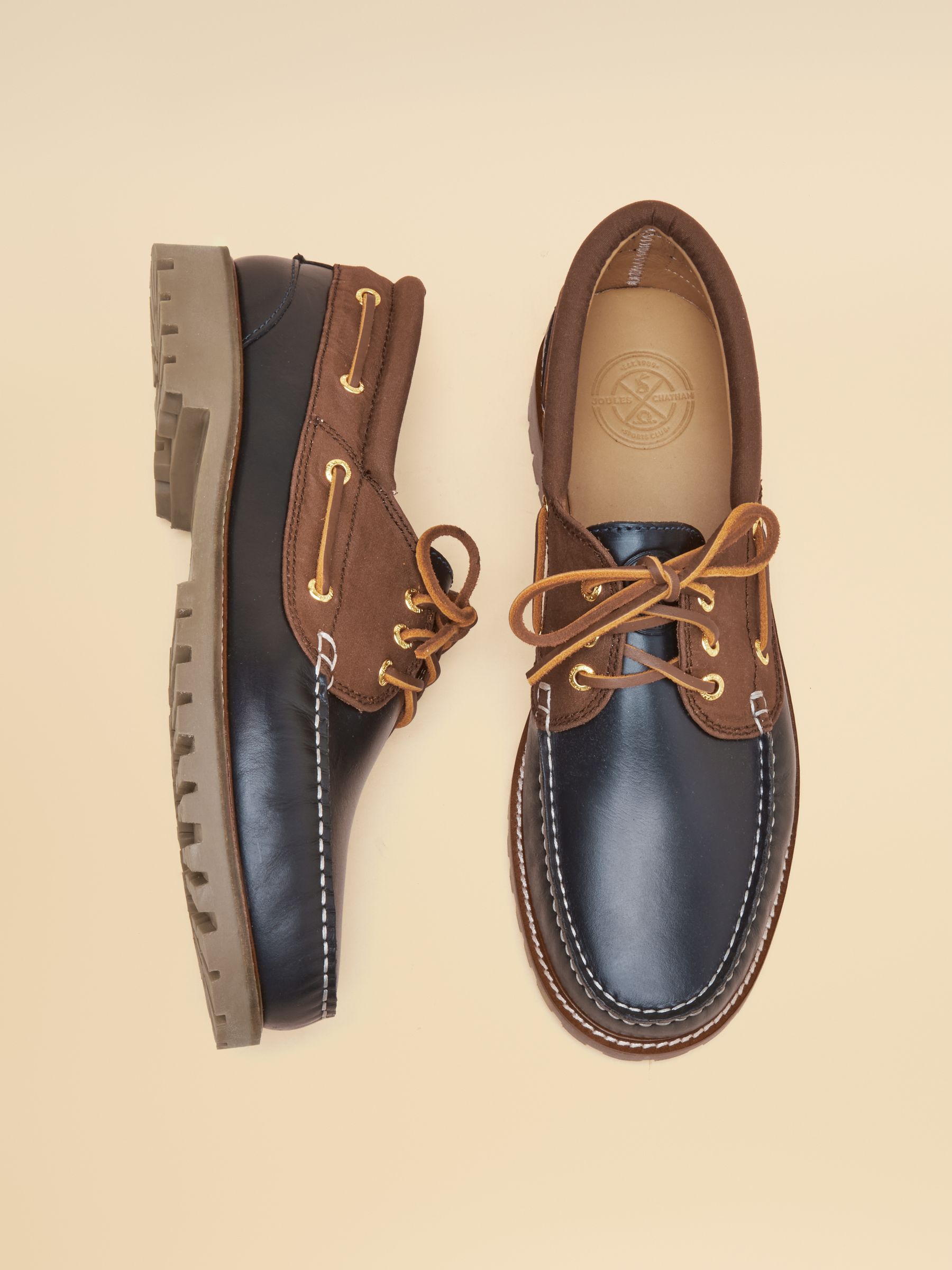 Joules X Chatham Navy Drift Cleated Deck Shoes - Image 7 of 7 Joules X Chatham Navy Drift Cleated Deck Shoes - Image 7 of 7