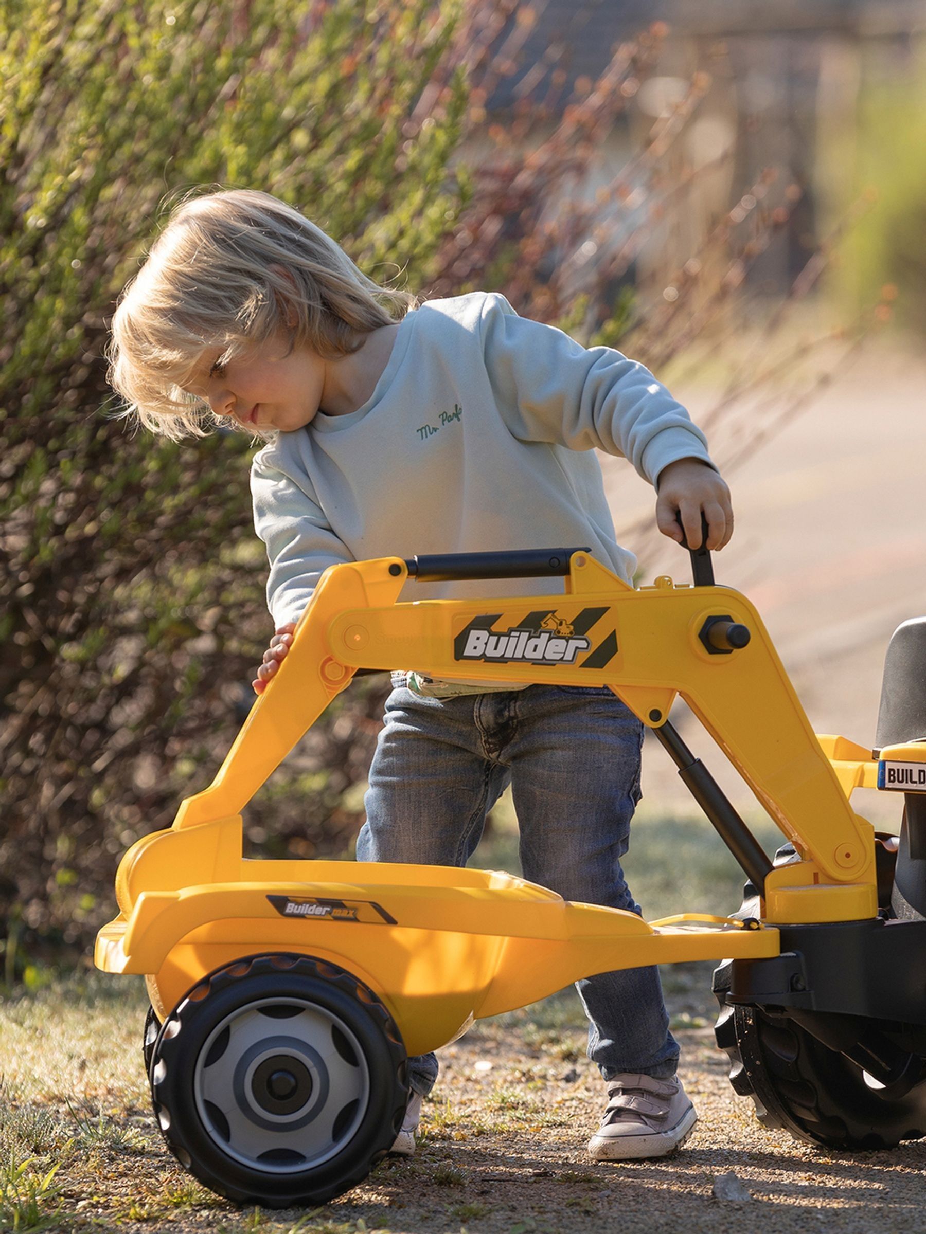 Smoby Yellow Builder Maxx Tractor and Trailer - Image 3 of 6