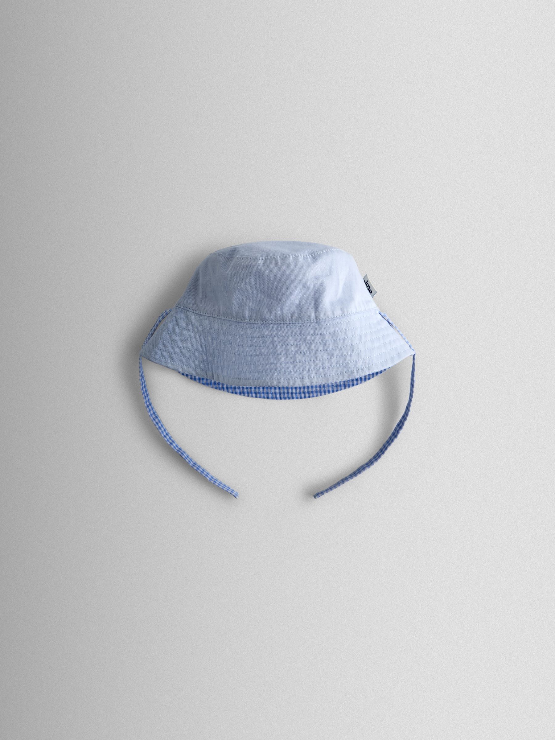 Light Blue Gingham Reversible Bucket Hat - Image 3 of 7
