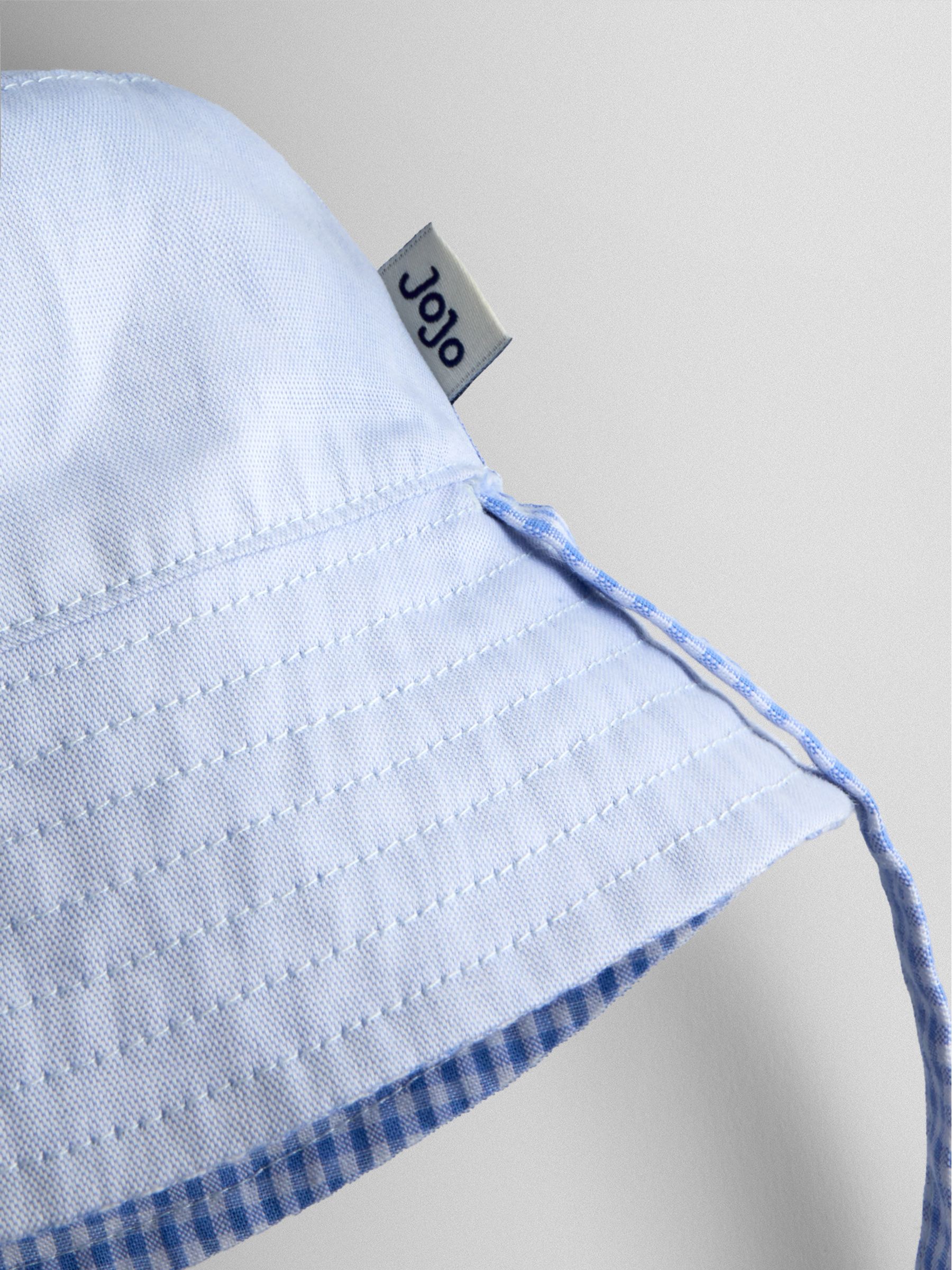 Light Blue Gingham Reversible Bucket Hat - Image 7 of 7