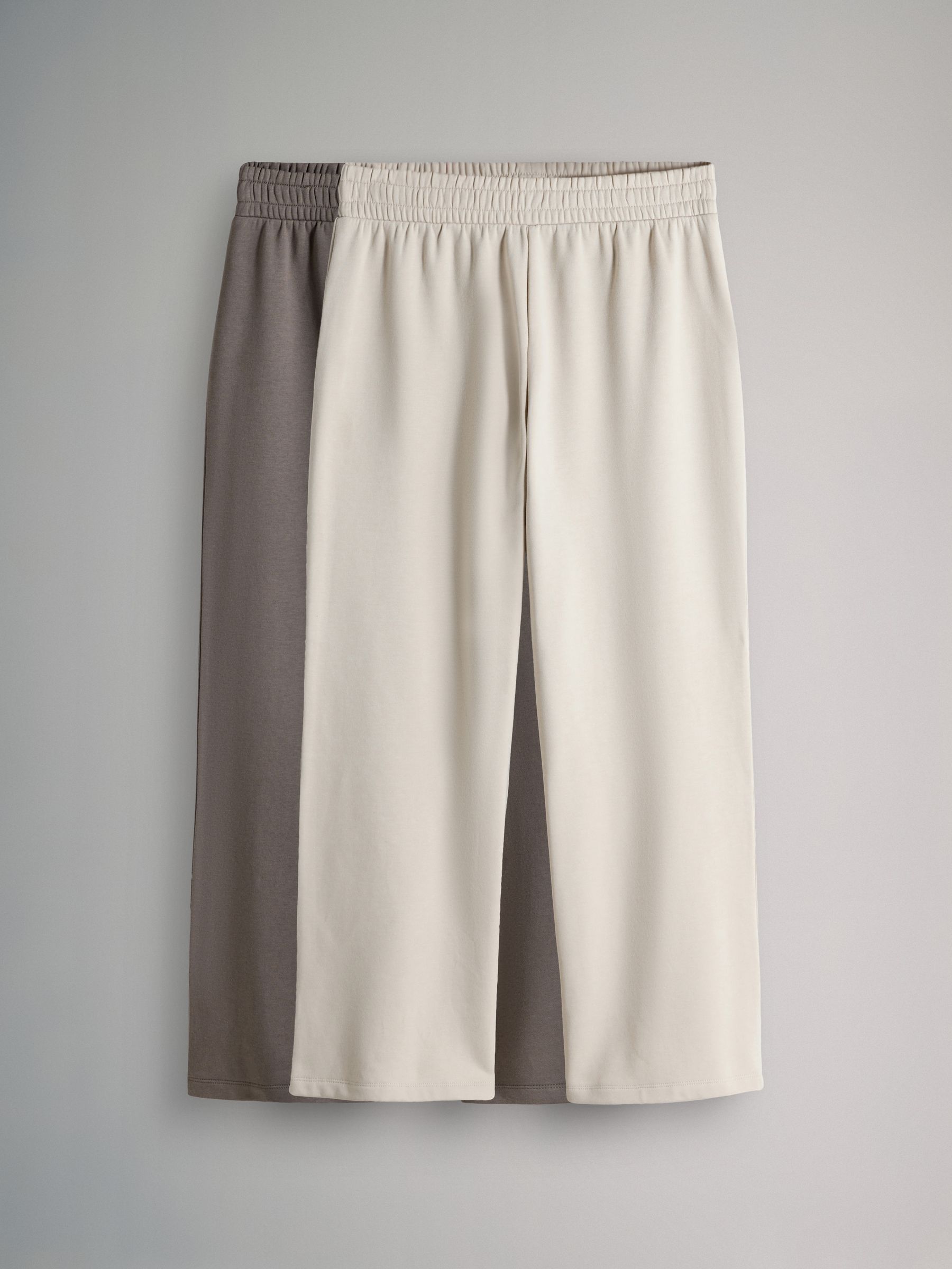 Brown/Cream 2 Pack Wide Leg Joggers - Image 1 of 5