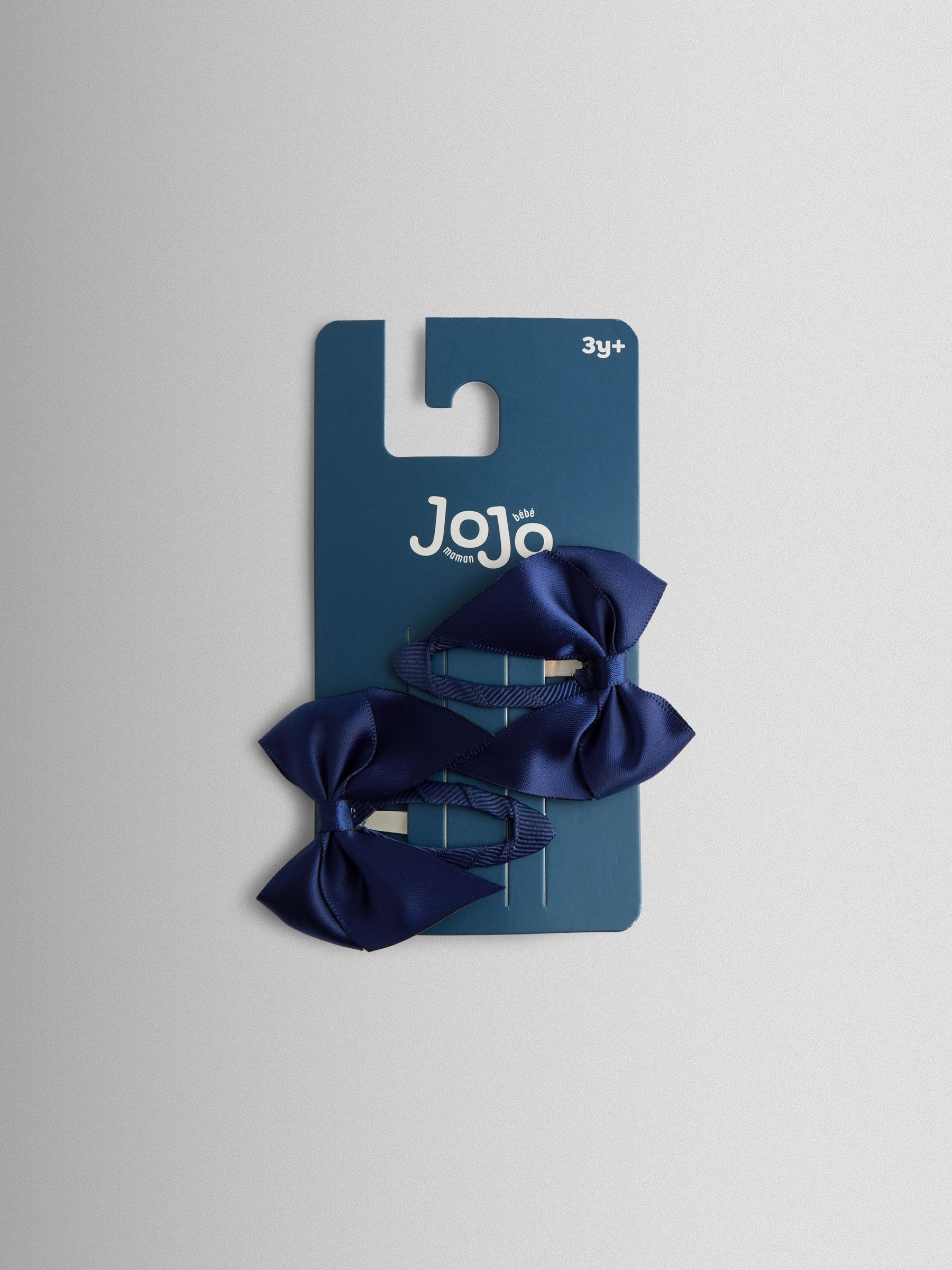 Navy Satin Bow Clips 2 Pack - Image 1 of 3 Navy Satin Bow Clips 2 Pack - Image 1 of 3