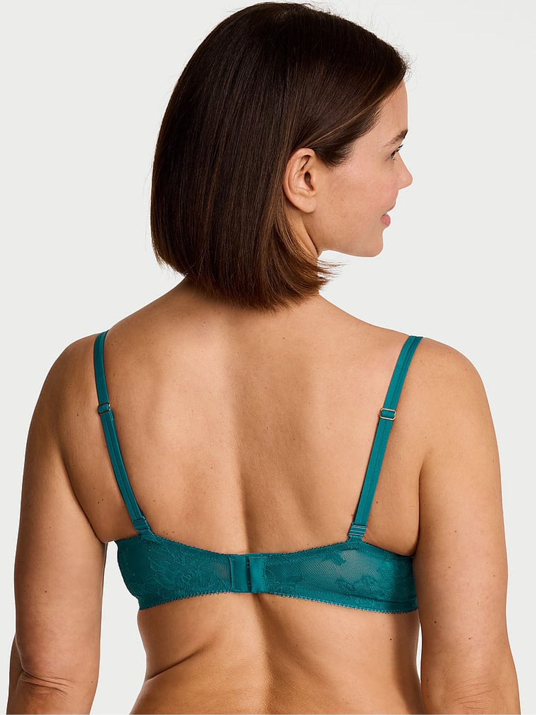True Teal Blue Push Up Lace Bra - Image 2 of 2