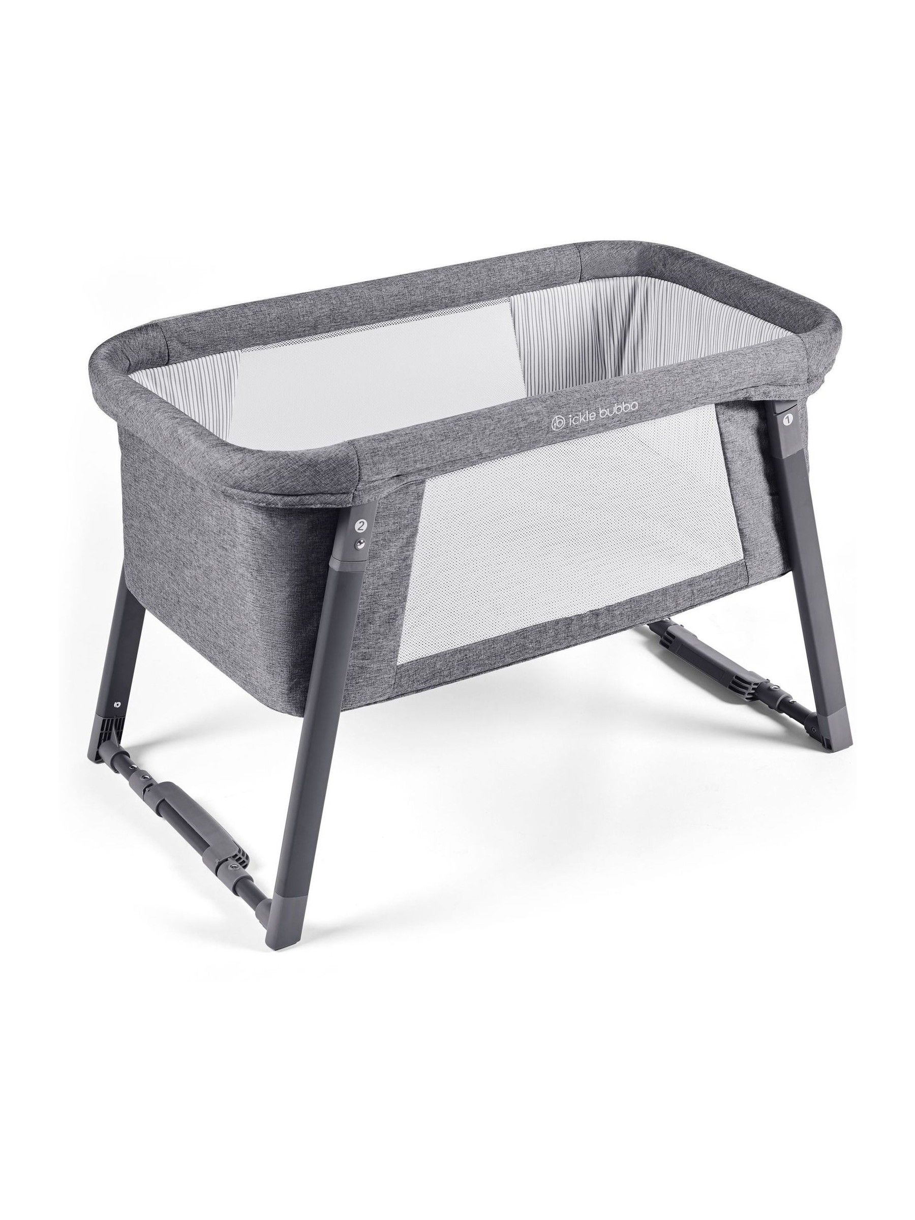 Ickle Bubba Grey Mini Rocker Crib - Image 2 of 6