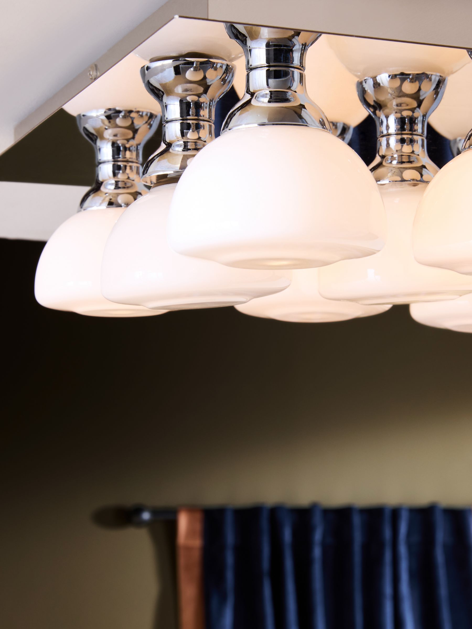 Monroe Flush Fitting Ceiling Light in Chrome - Image 3 of 5