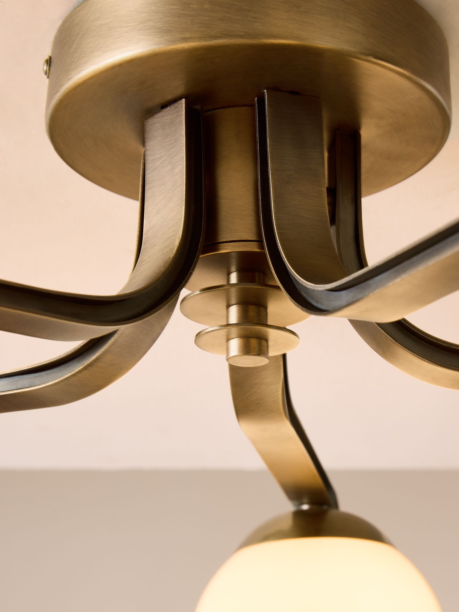 Palla 5 Light Flush Fitting Ceiling Light in Brass - Image 3 of 5