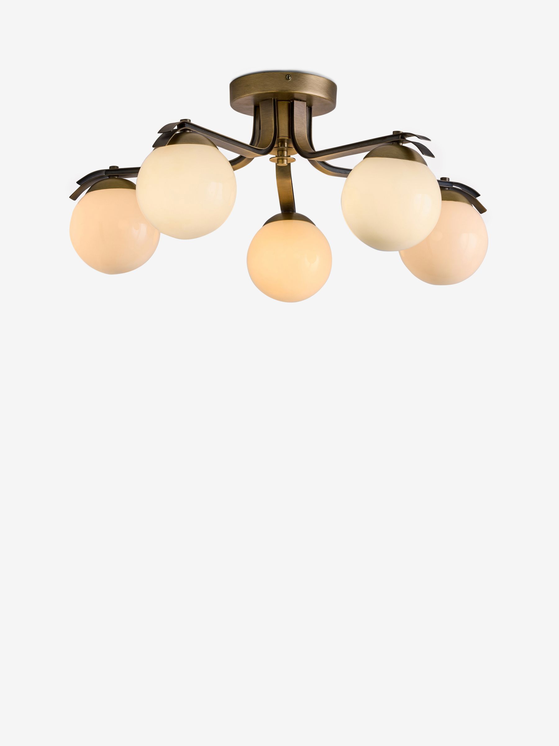 Palla 5 Light Flush Fitting Ceiling Light in Brass - Image 4 of 5
