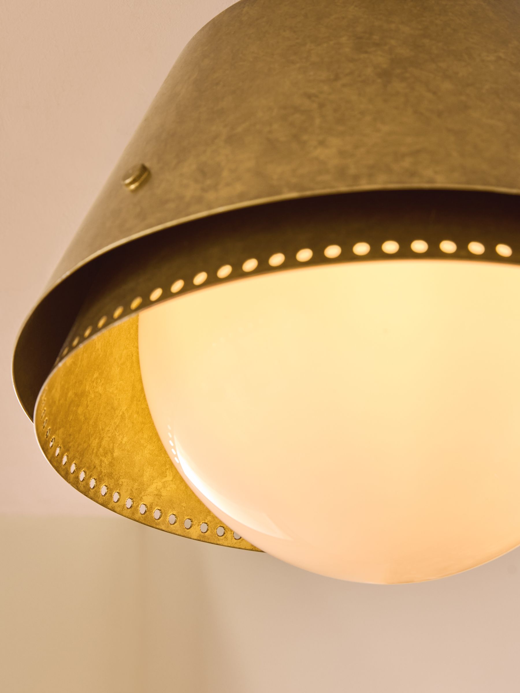 Ralfe Bathroom Flush Fitting Ceiling Light in Brass - Image 3 of 5