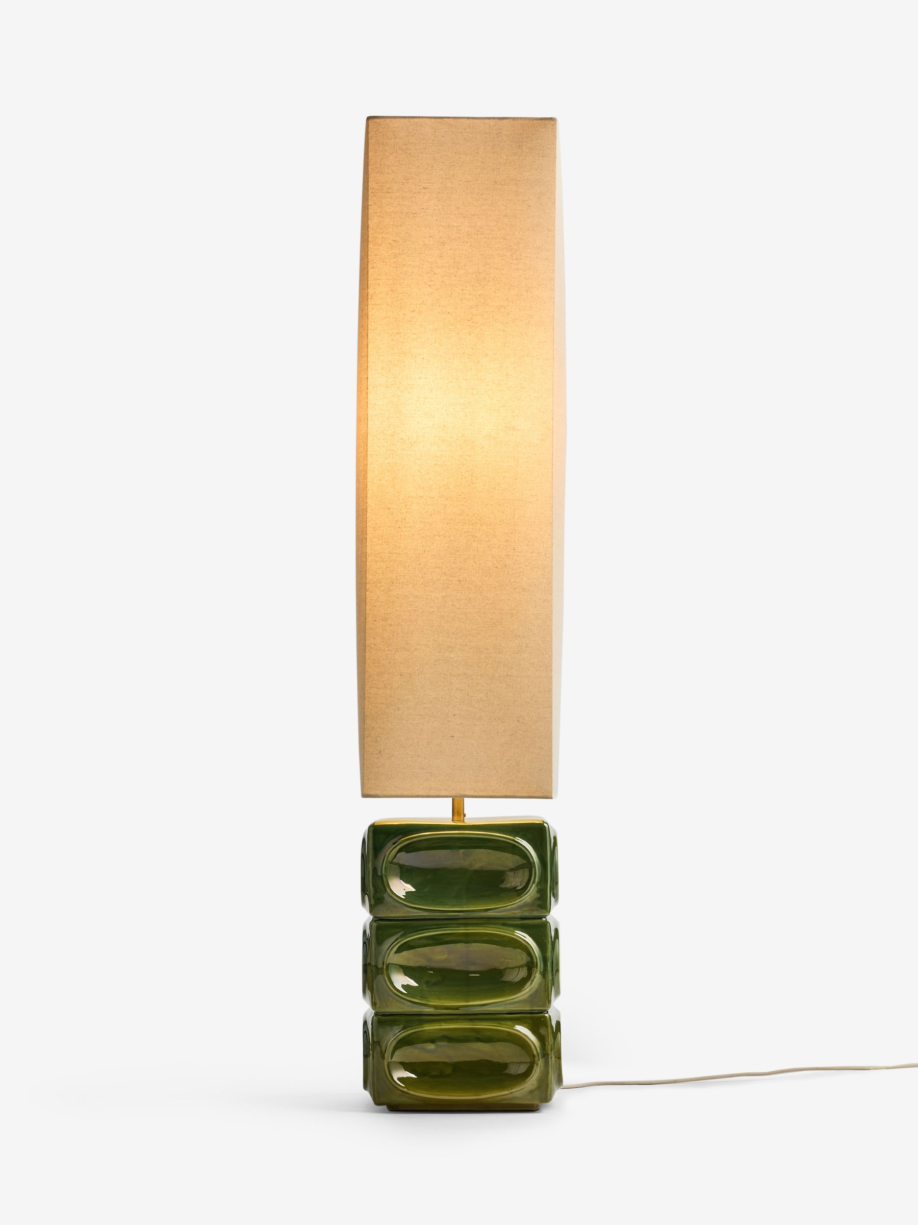 Nell Ceramic Floor Light in Green/Ecru - Image 4 of 5