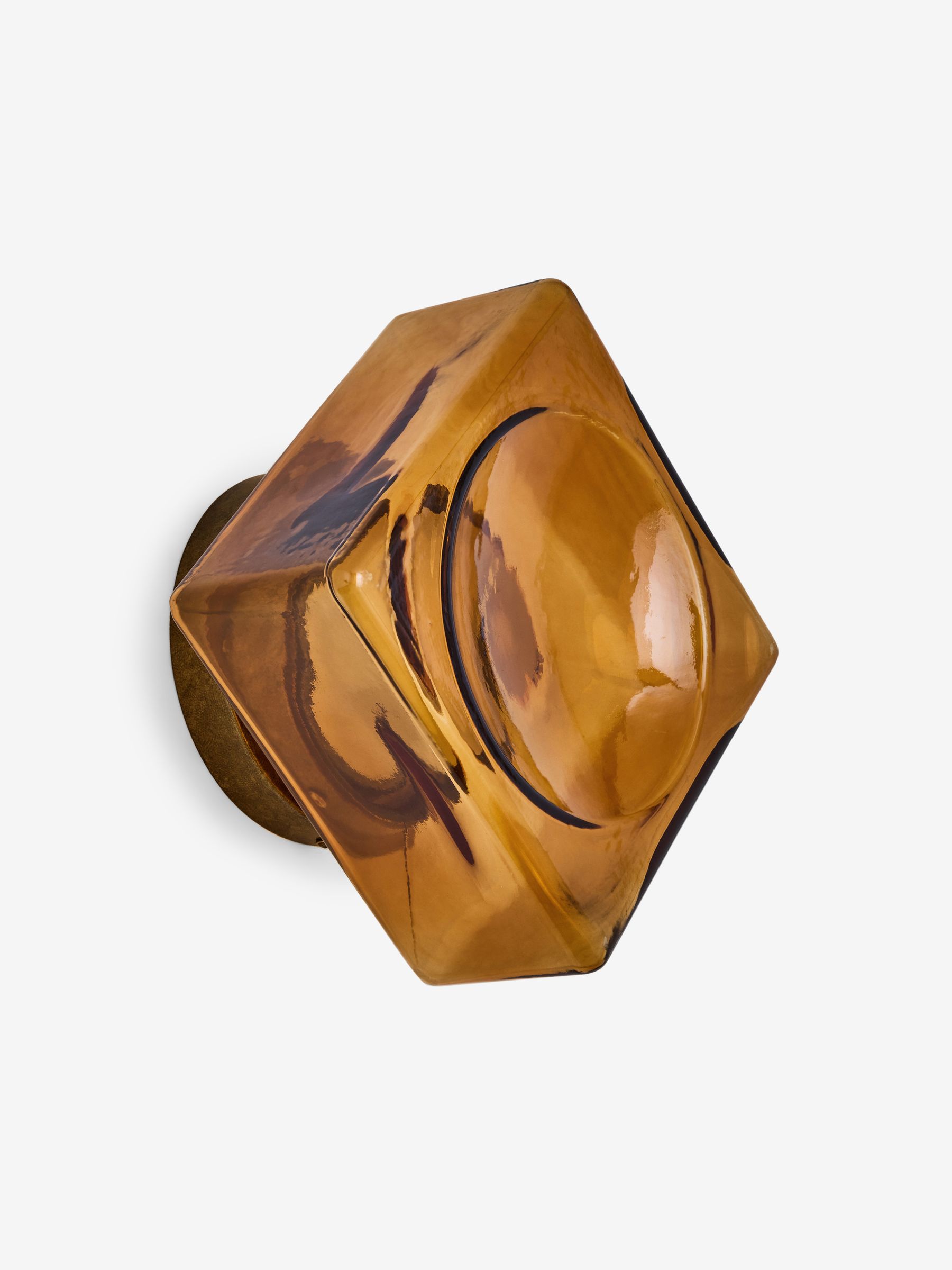 Rhys Glass Wall Light in Amber Orange - Image 5 of 5