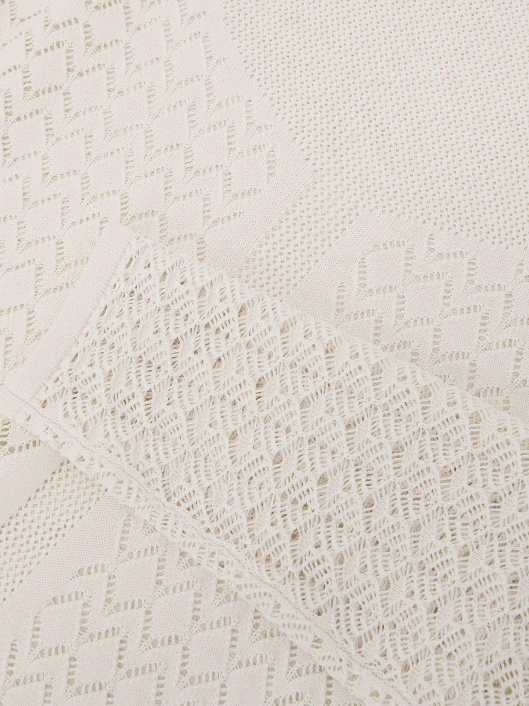 Pointelle-Knit Long-Sleeve Top in Ivory - image 3
