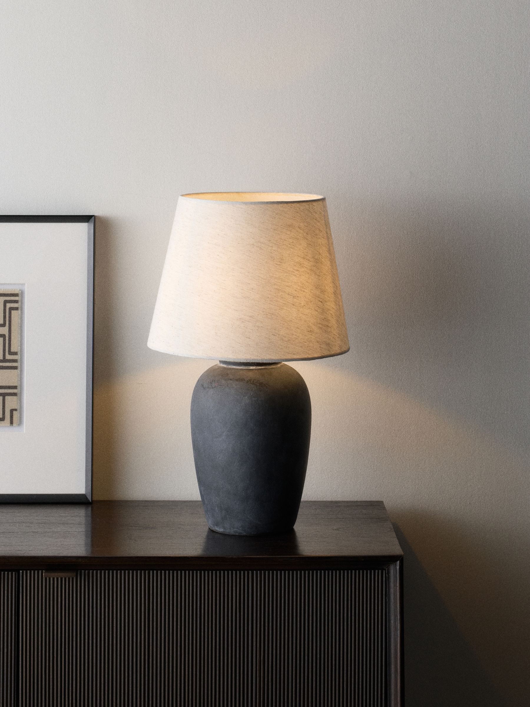 The Set 2 Pack Black/Cream Textured Ceramic Large Table Lamps - Image 6 of 6 The Set 2 Pack Black/Cream Textured Ceramic Large Table Lamps - Image 6 of 6
