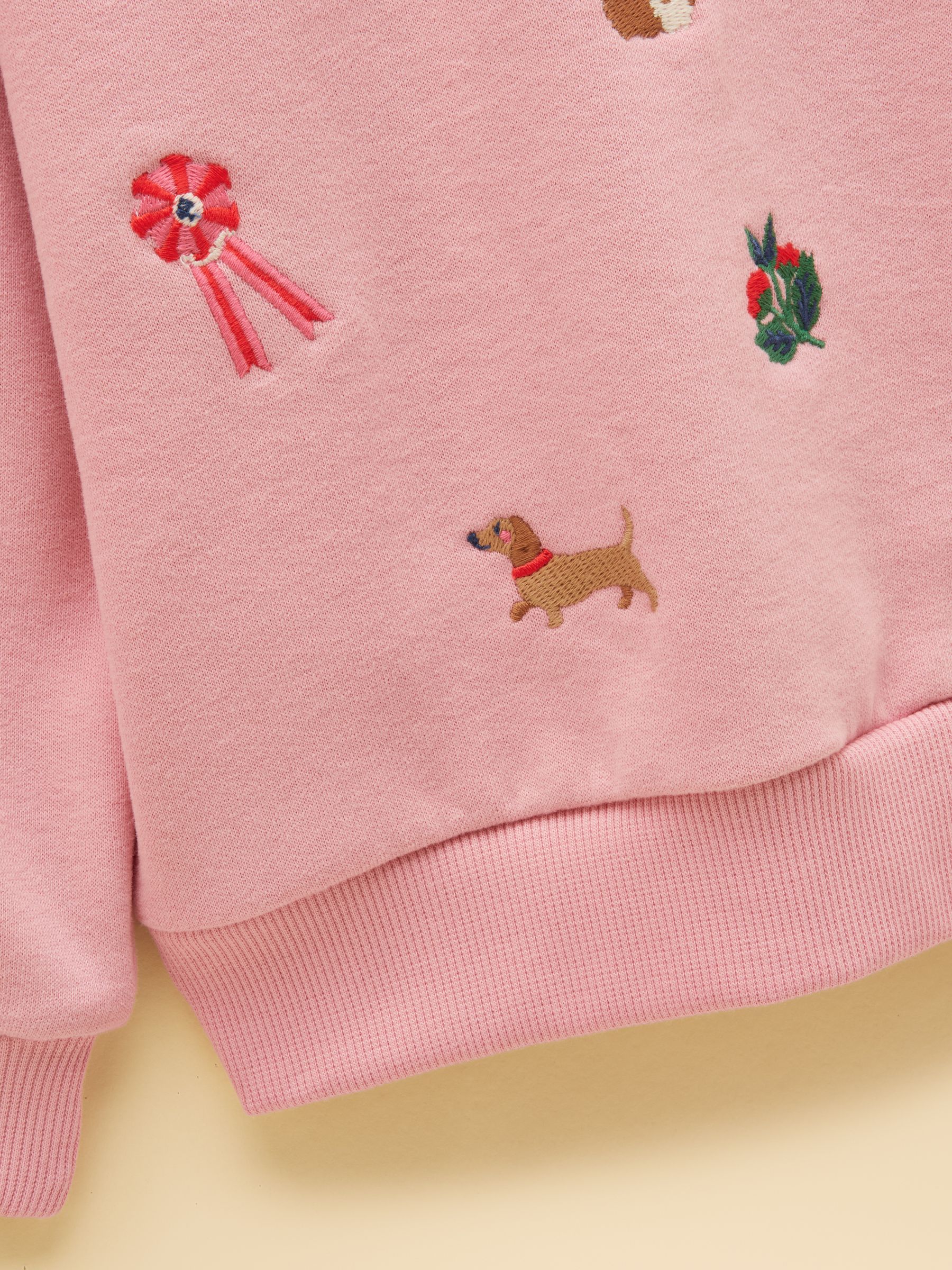 Girls' Avery Pink Icons Embroidered Sweatshirt - Image 3 of 4