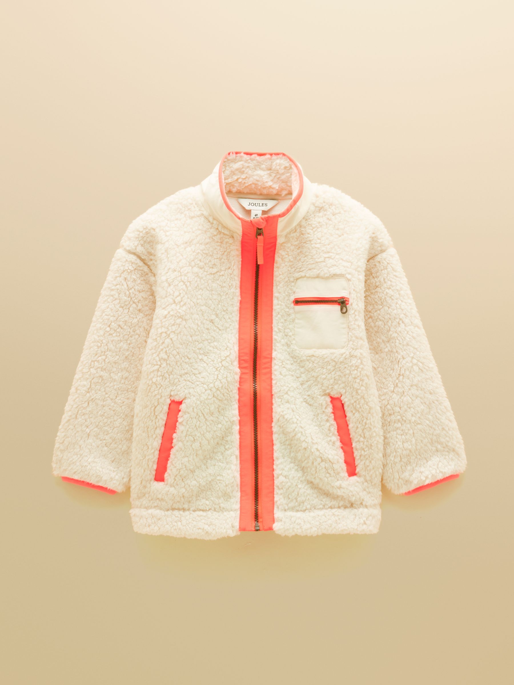 Girls' Tilly Cream Zip Through Fleece - Image 1 of 5