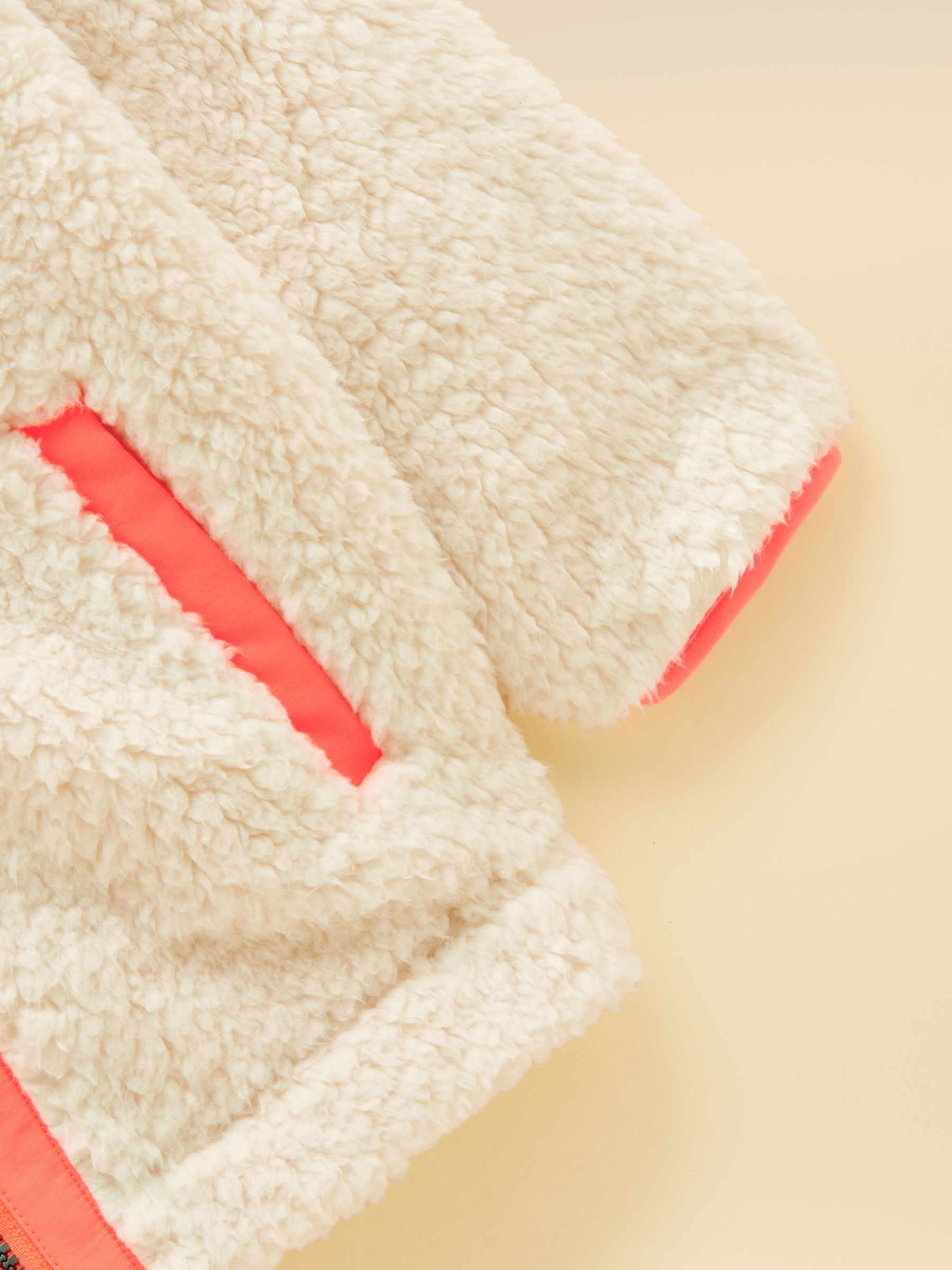 Girls' Tilly Cream Zip Through Fleece - Image 4 of 5