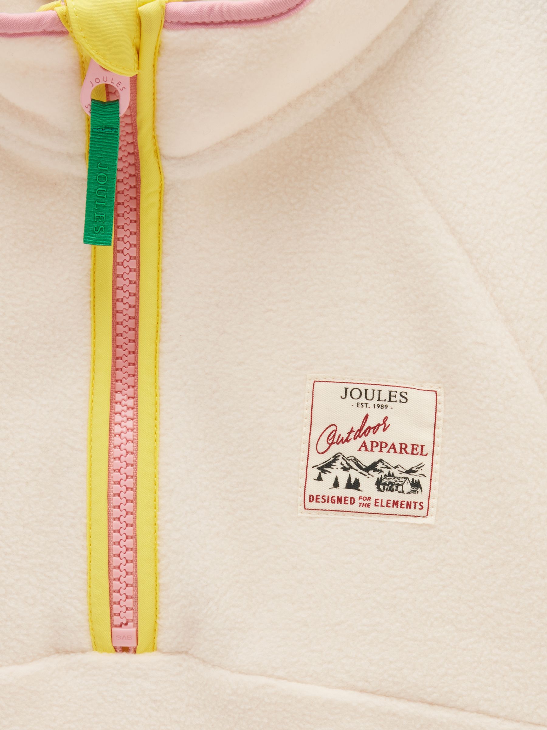 Girls' Breeze Cream Colourblock Polar Fleece Quarter Zip - Image 3 of 6