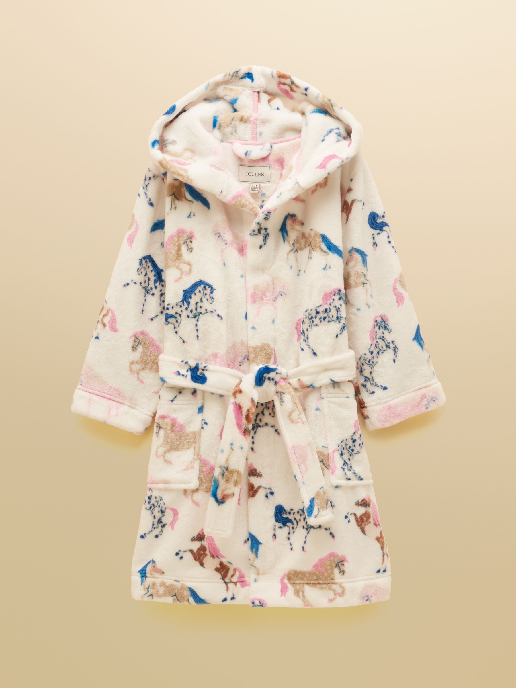 Girls' Snug Cream Horse Dressing Gown - Image 1 of 5