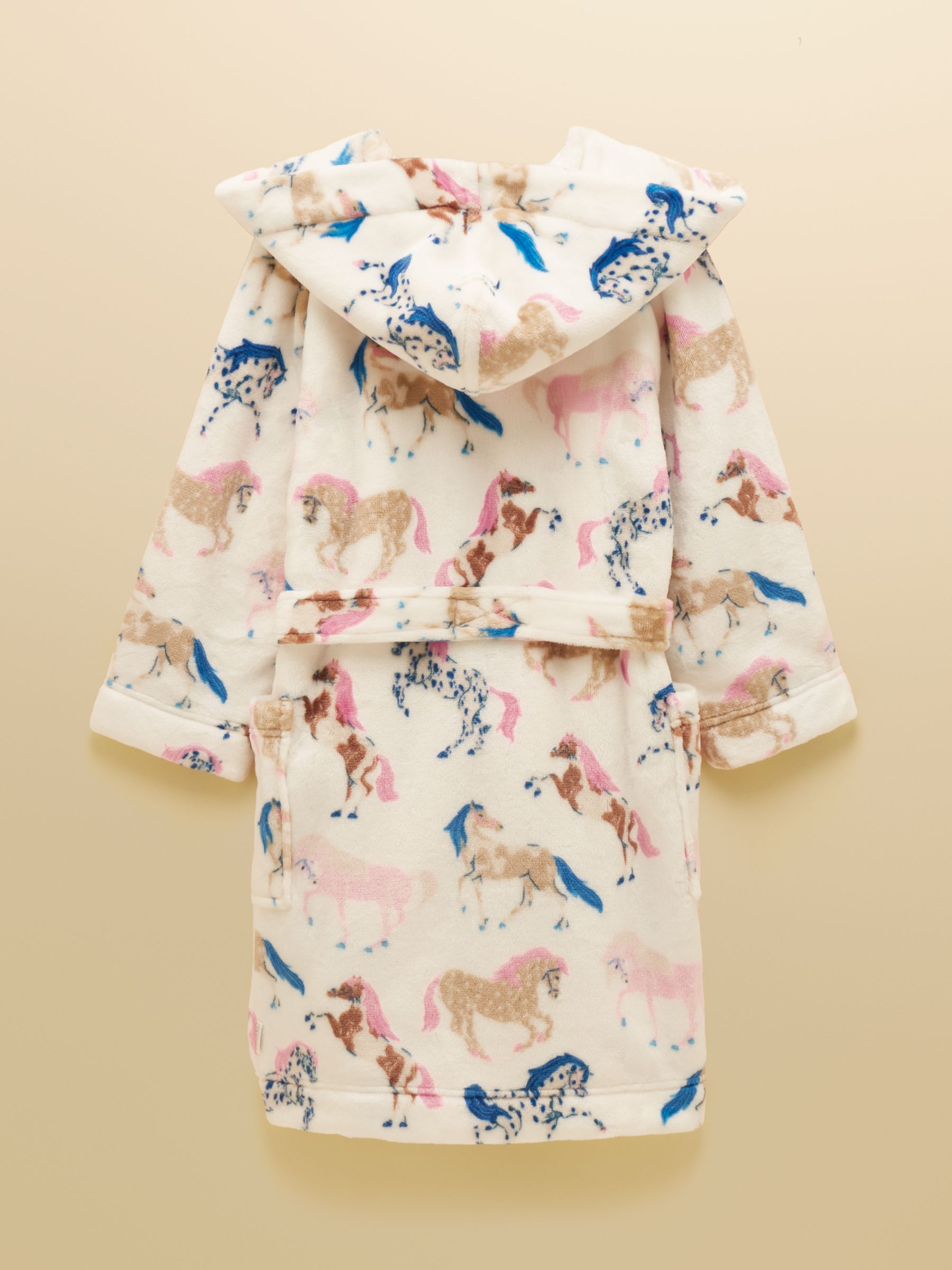 Girls' Snug Cream Horse Dressing Gown - Image 2 of 5